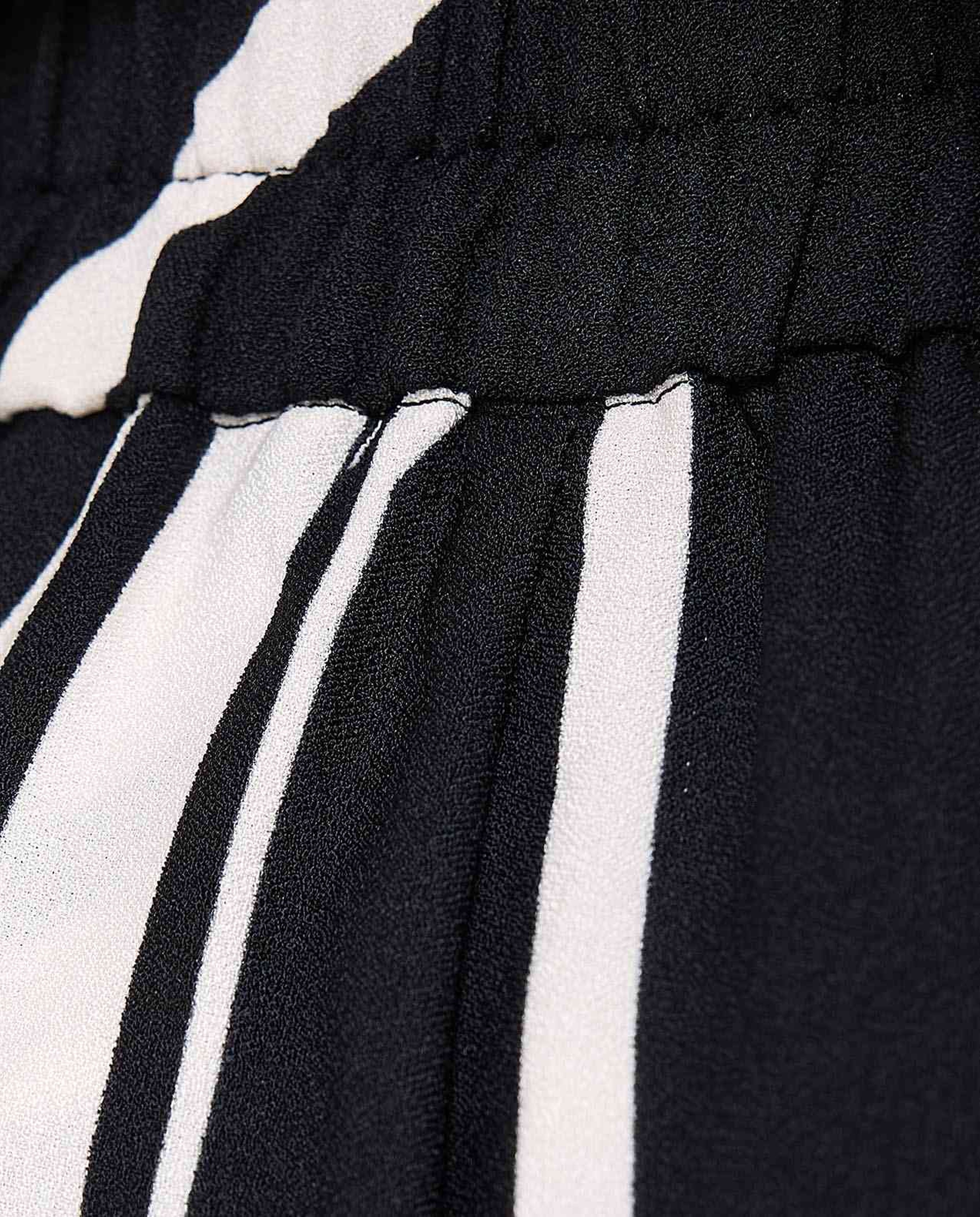 Patterned Straight Fit Pants with Drawstring Waist