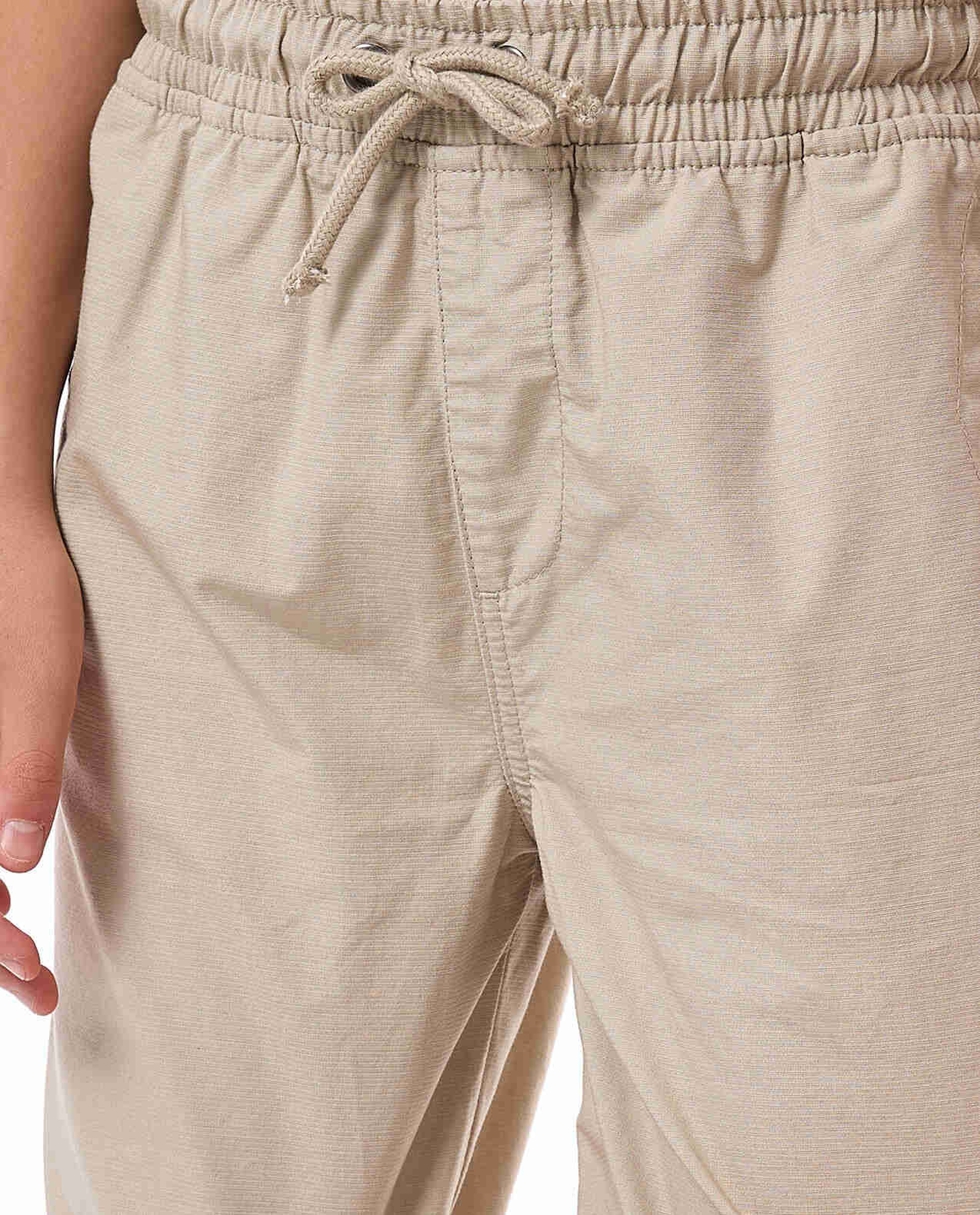 Solid Shorts with Drawstring Waist