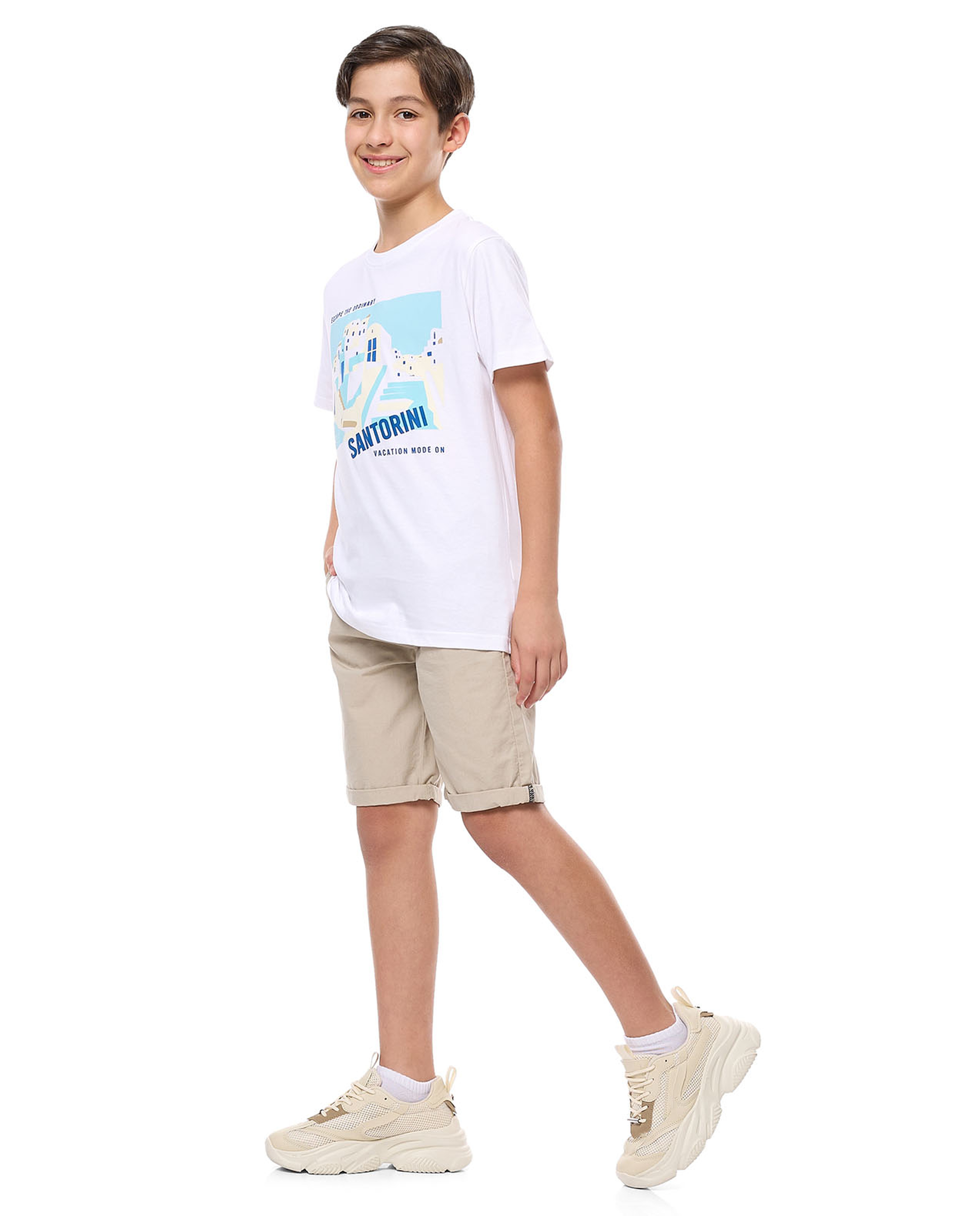 Solid Shorts with Drawstring Waist