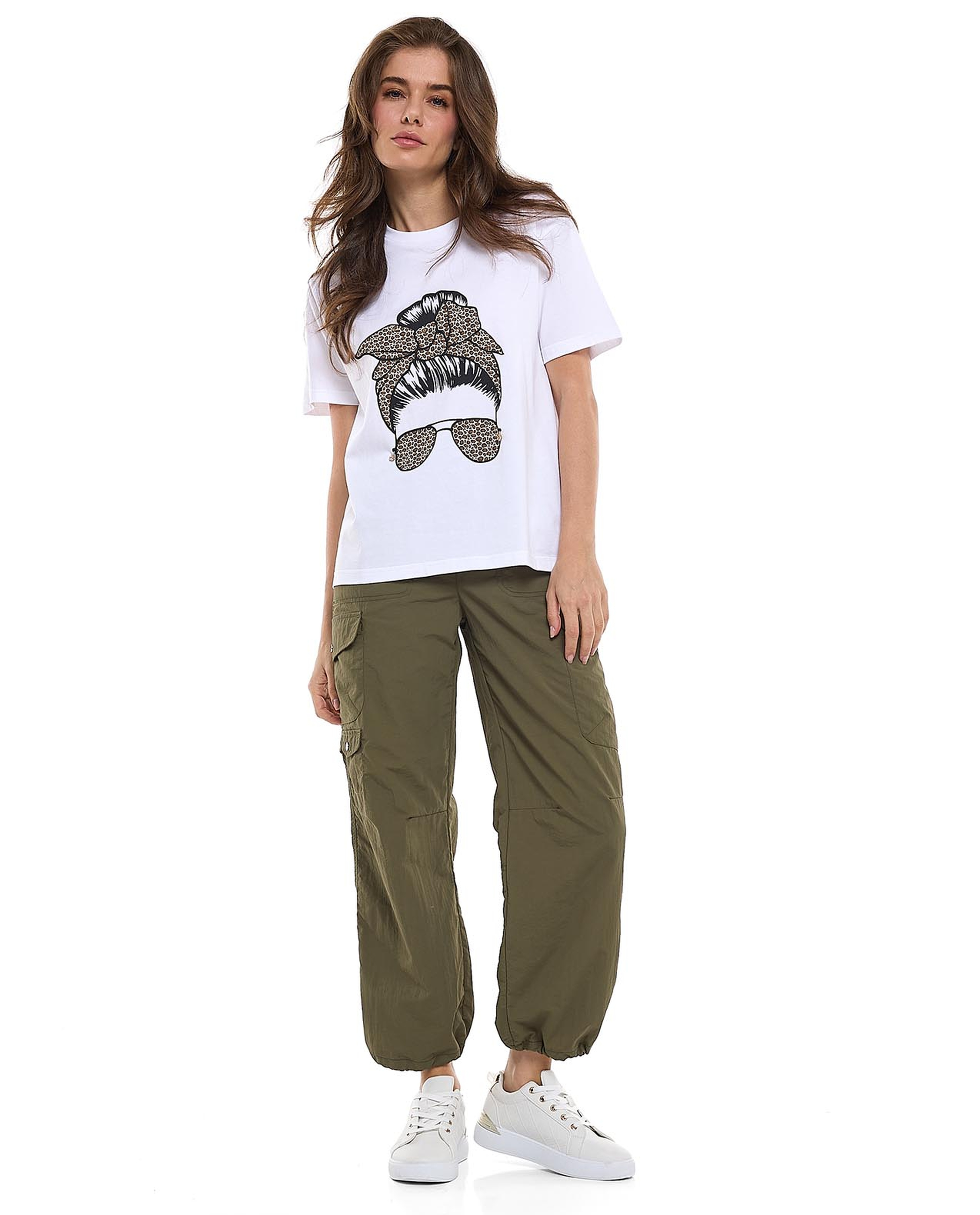 Printed T-Shirt with Crew Neck and Short Sleeves