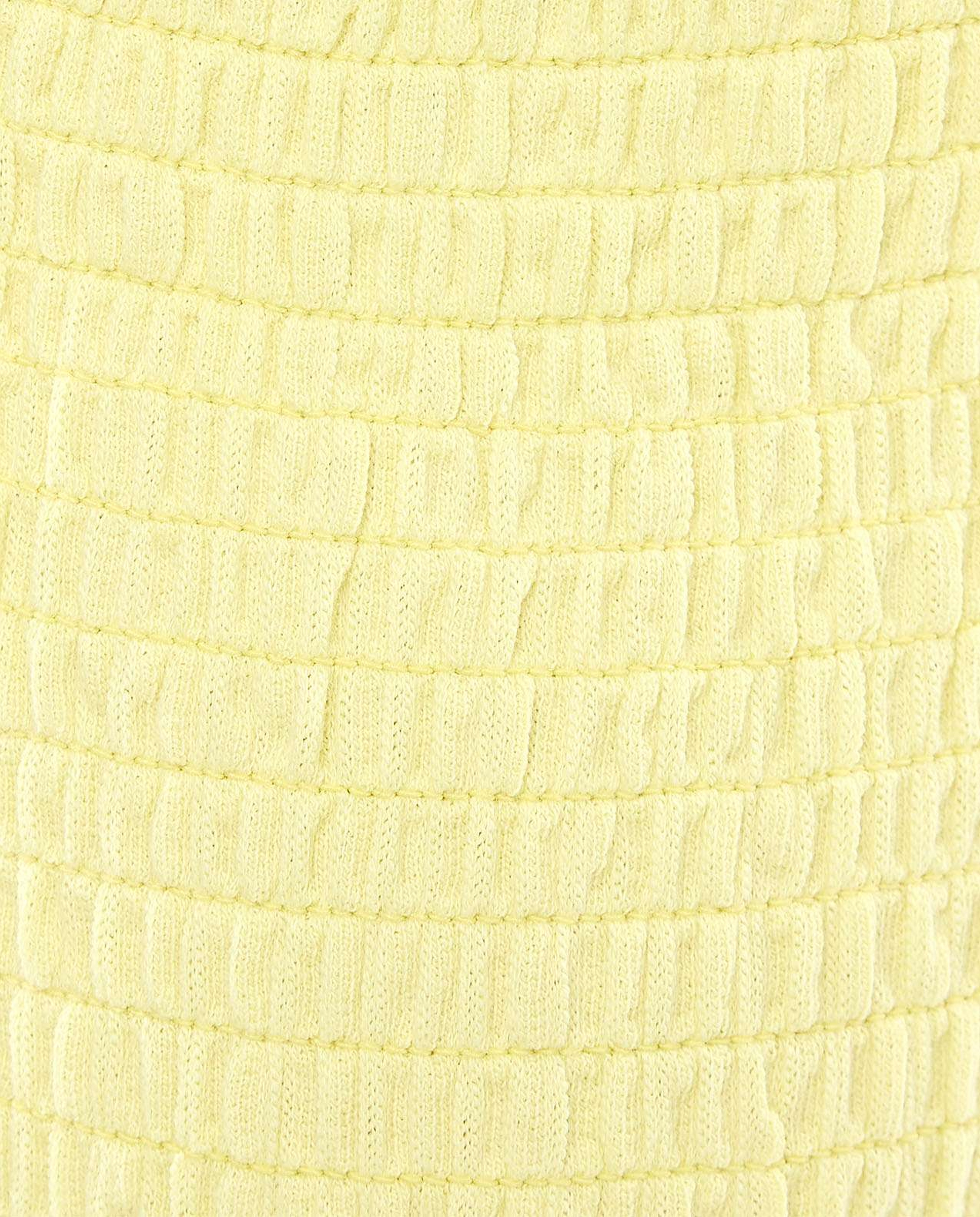 Smocked Jumpsuit with Square Neck and Puff Sleeves