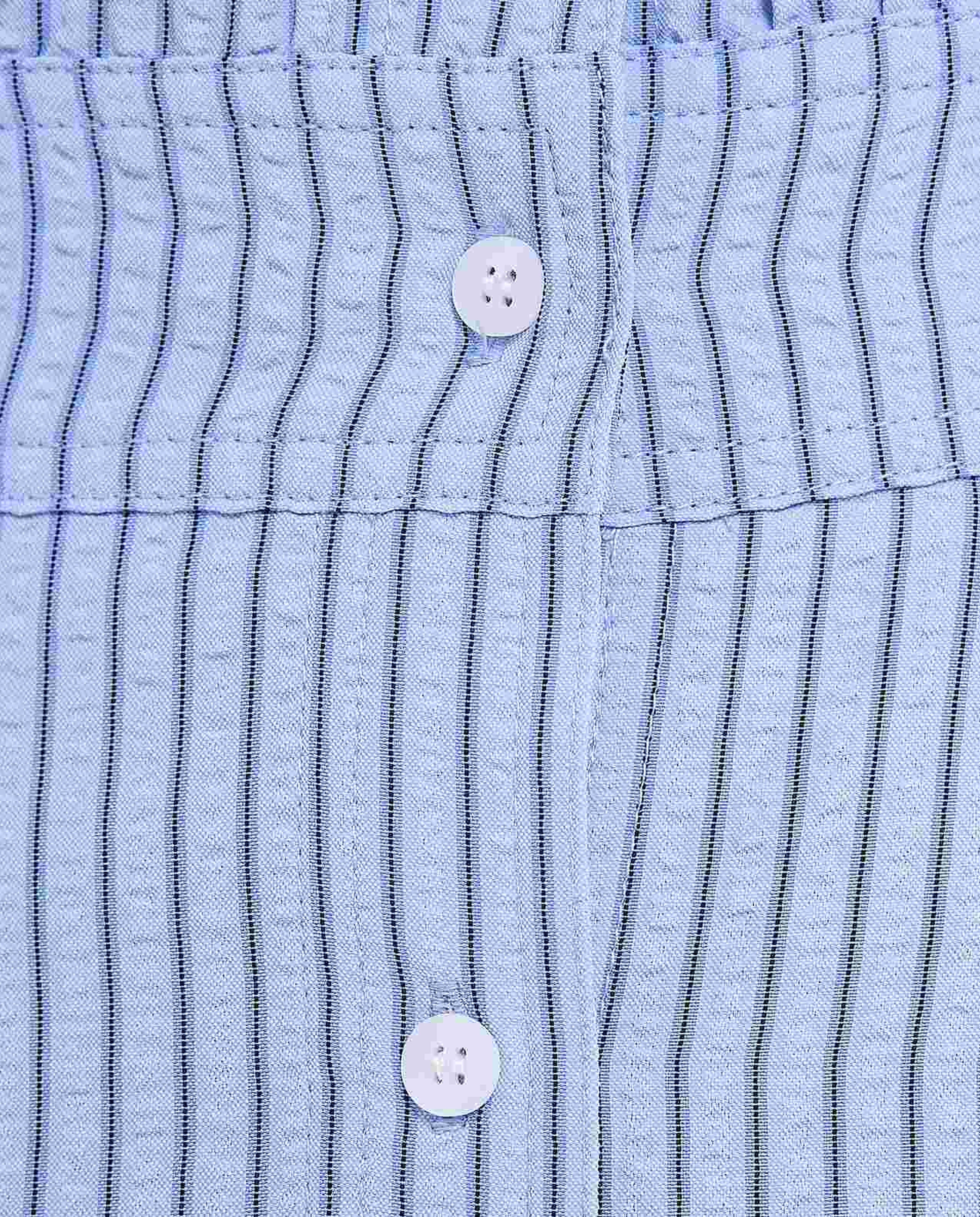 Striped Shirt Dress with Classic Collar and Long Sleeves