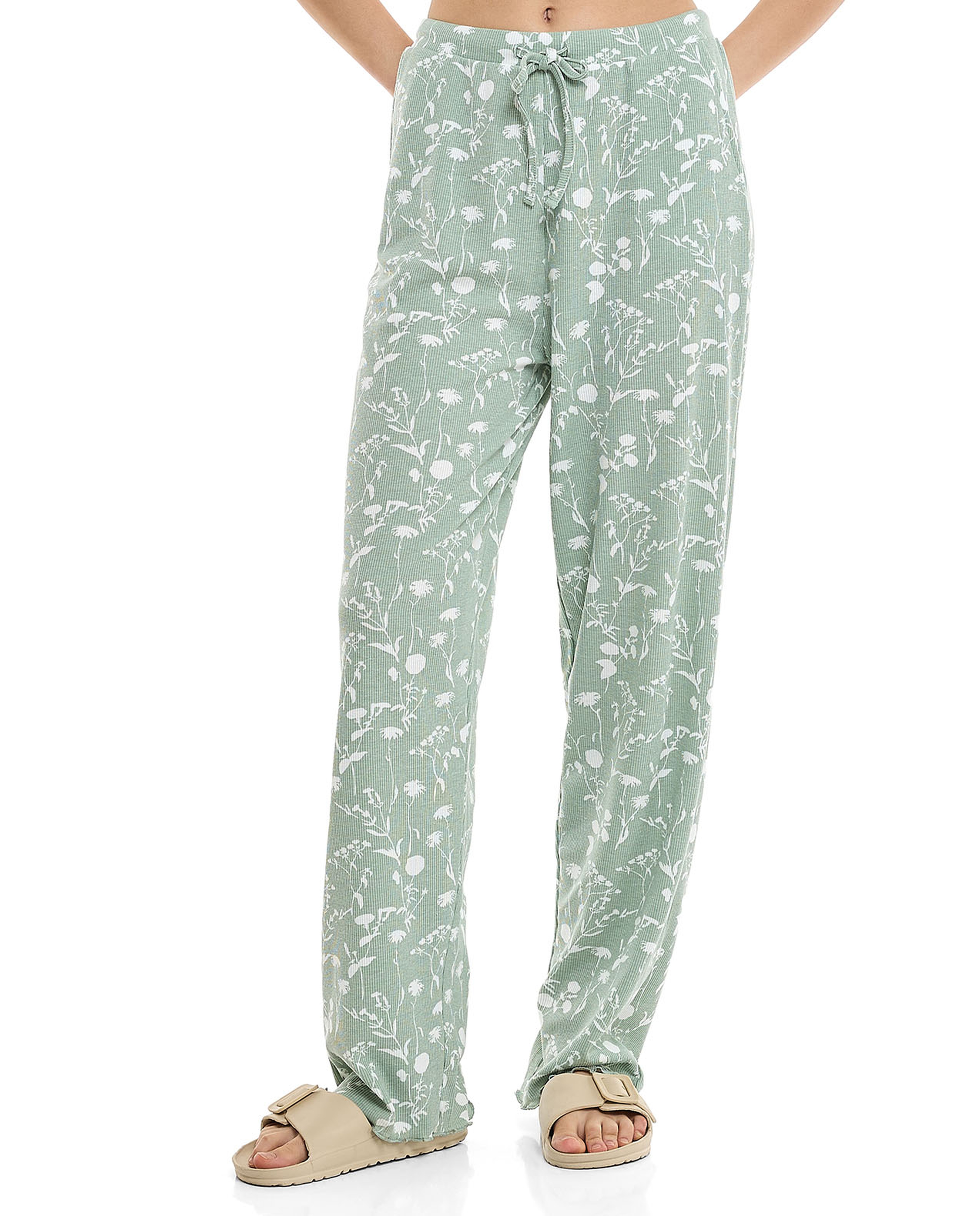 Printed Lounge Pants with Drawstring Waist