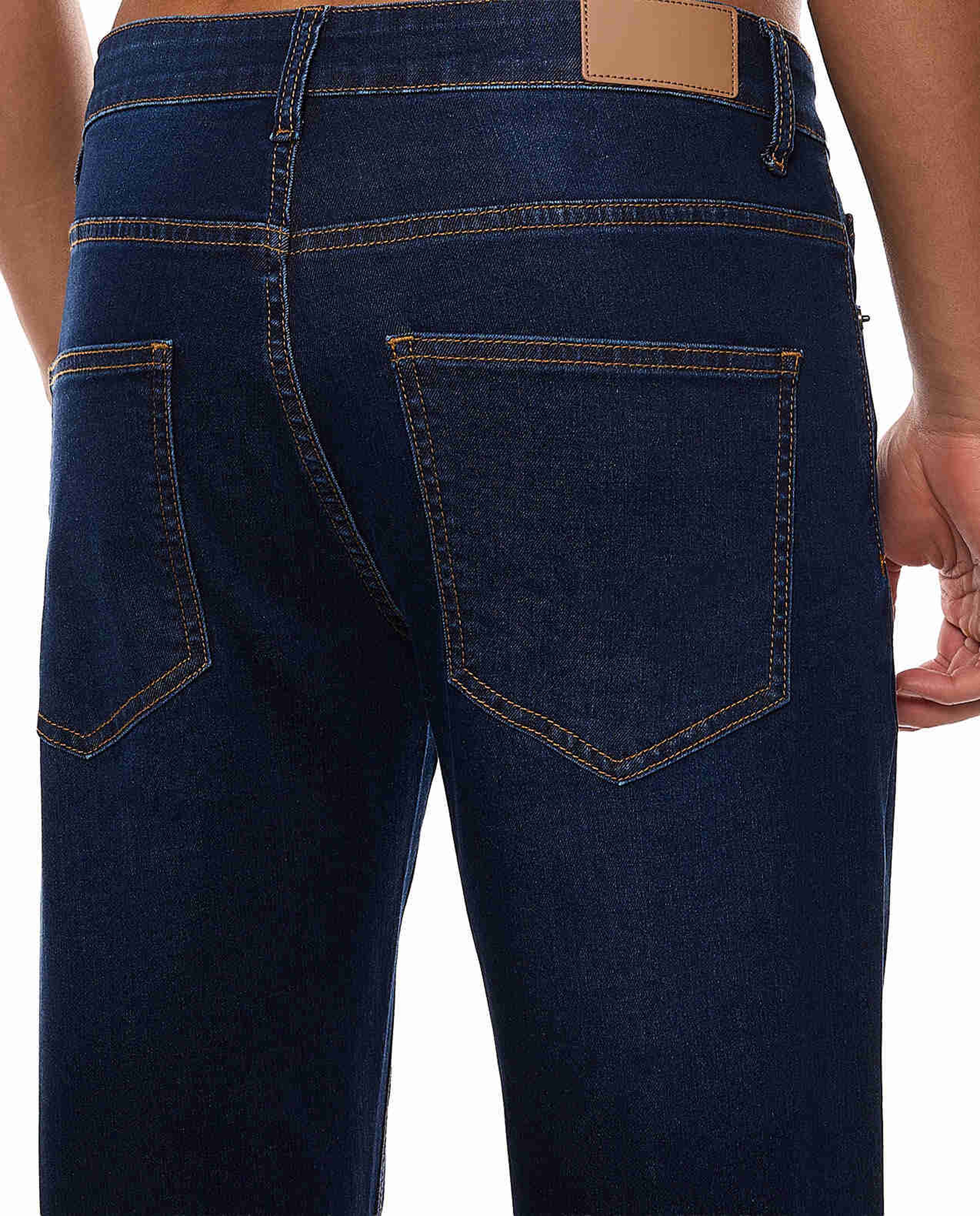 Faded Straight Fit Jeans with Button Closure