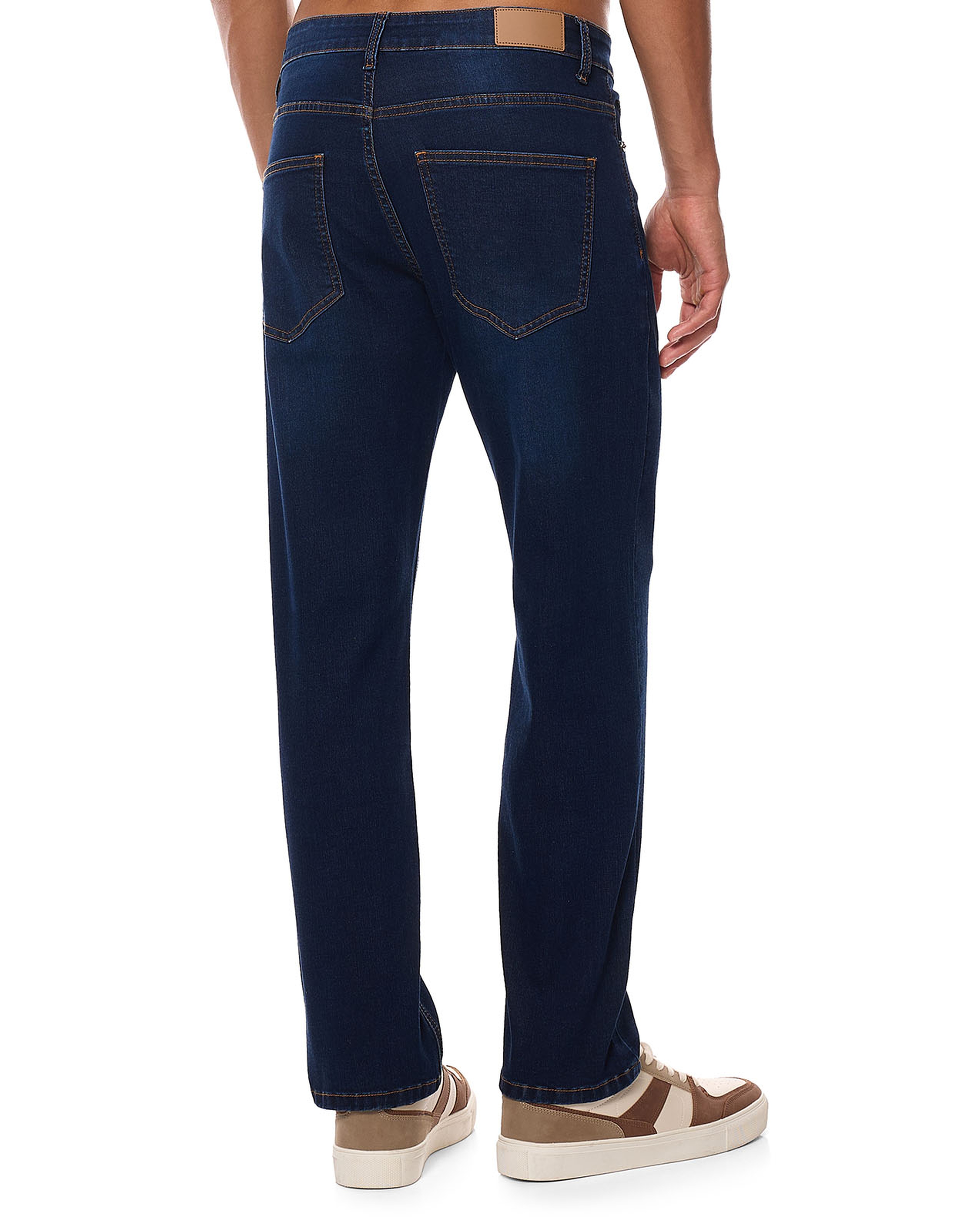 Faded Straight Fit Jeans with Button Closure