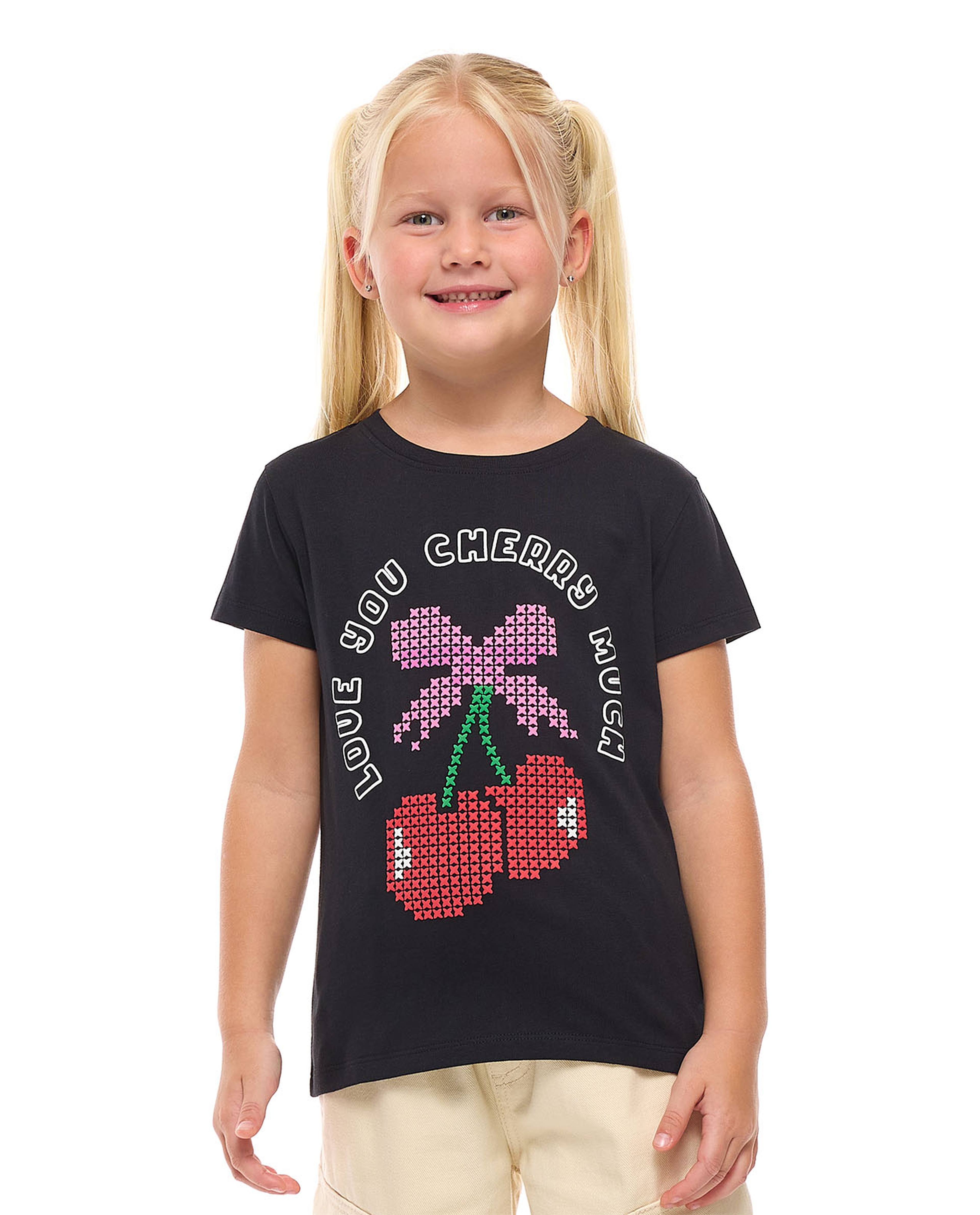 Printed T-Shirt with Crew Neck and Short Sleeves