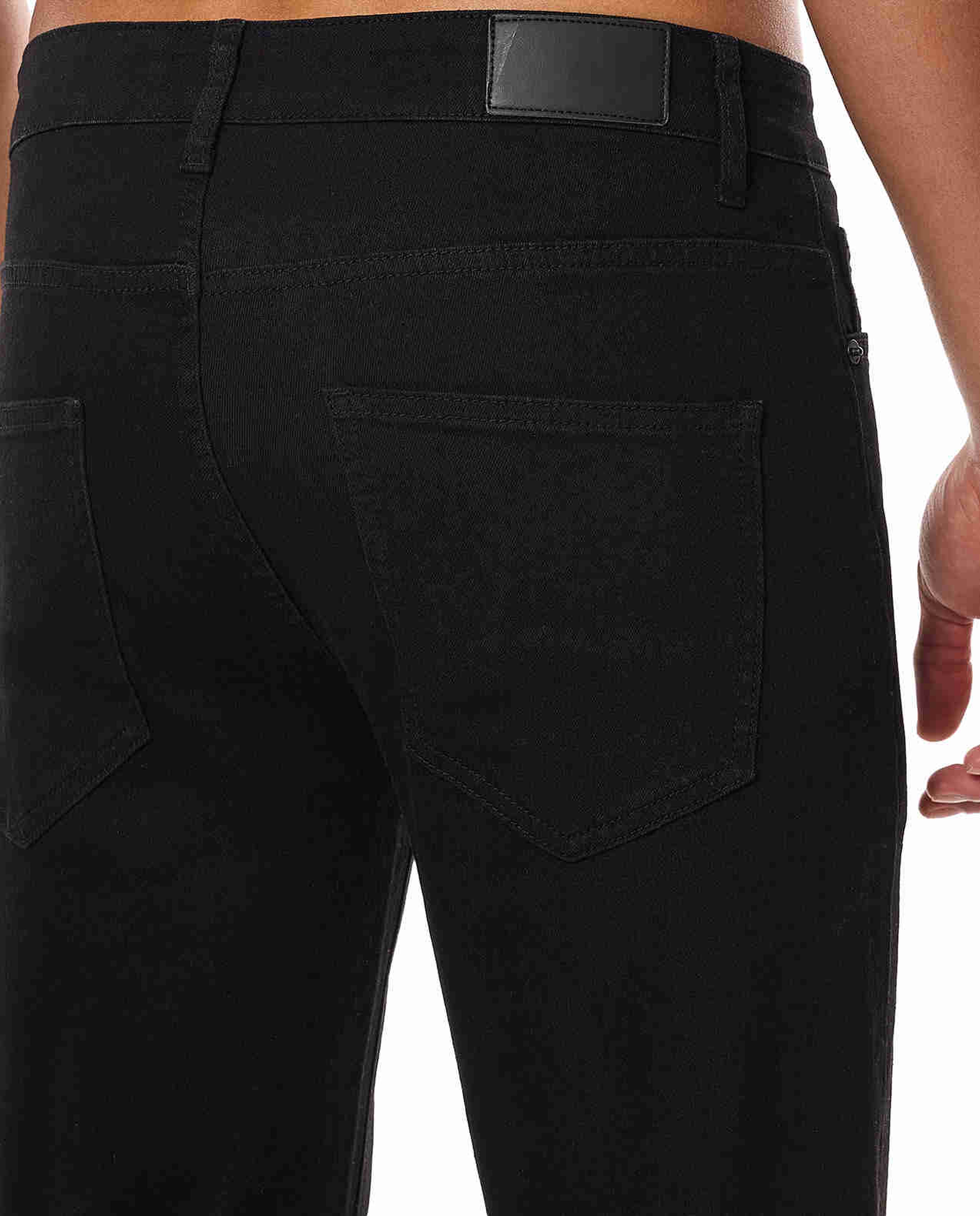 Solid Straight Fit Jeans with Button Closure