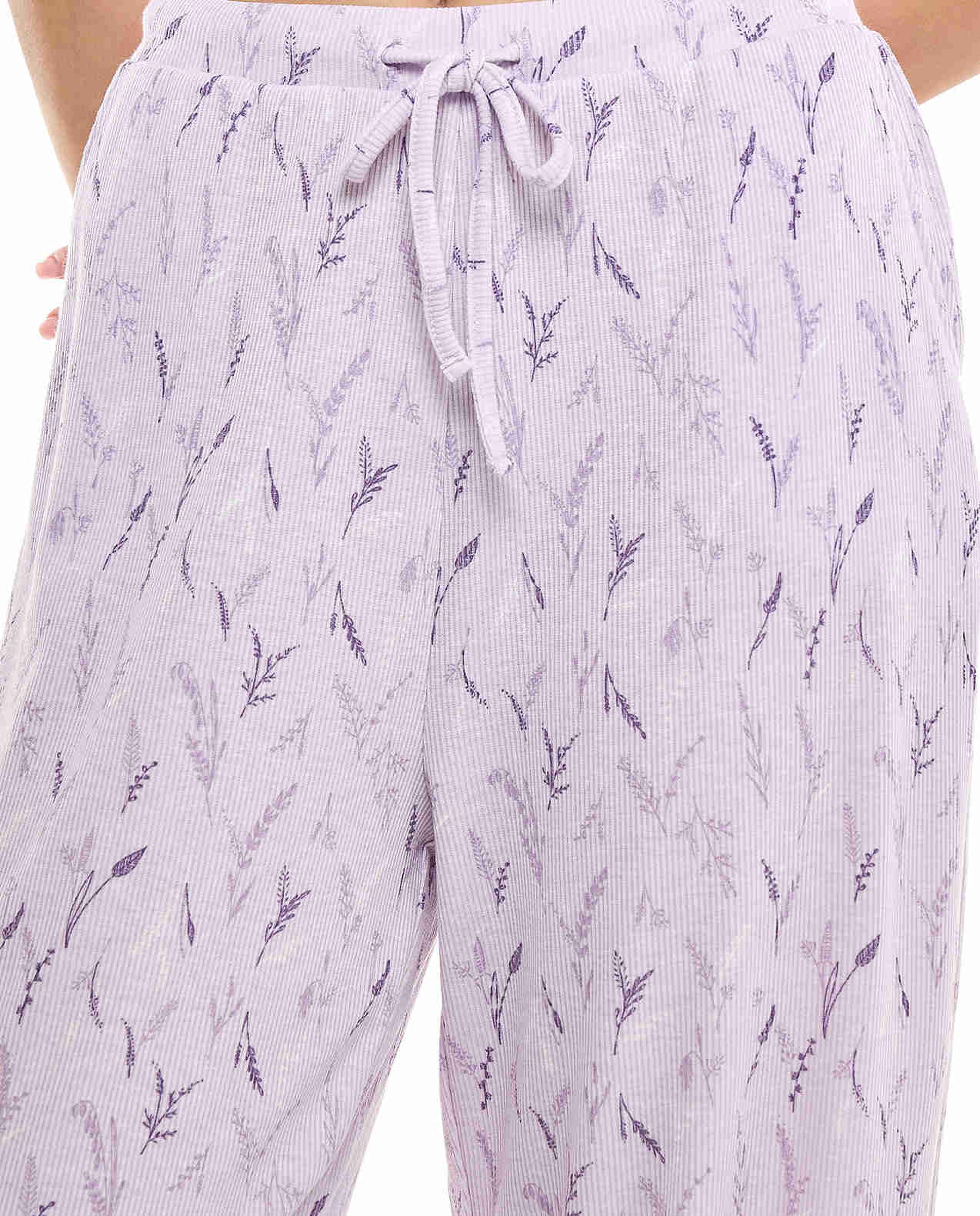 Printed Lounge Pants with Drawstring Waist