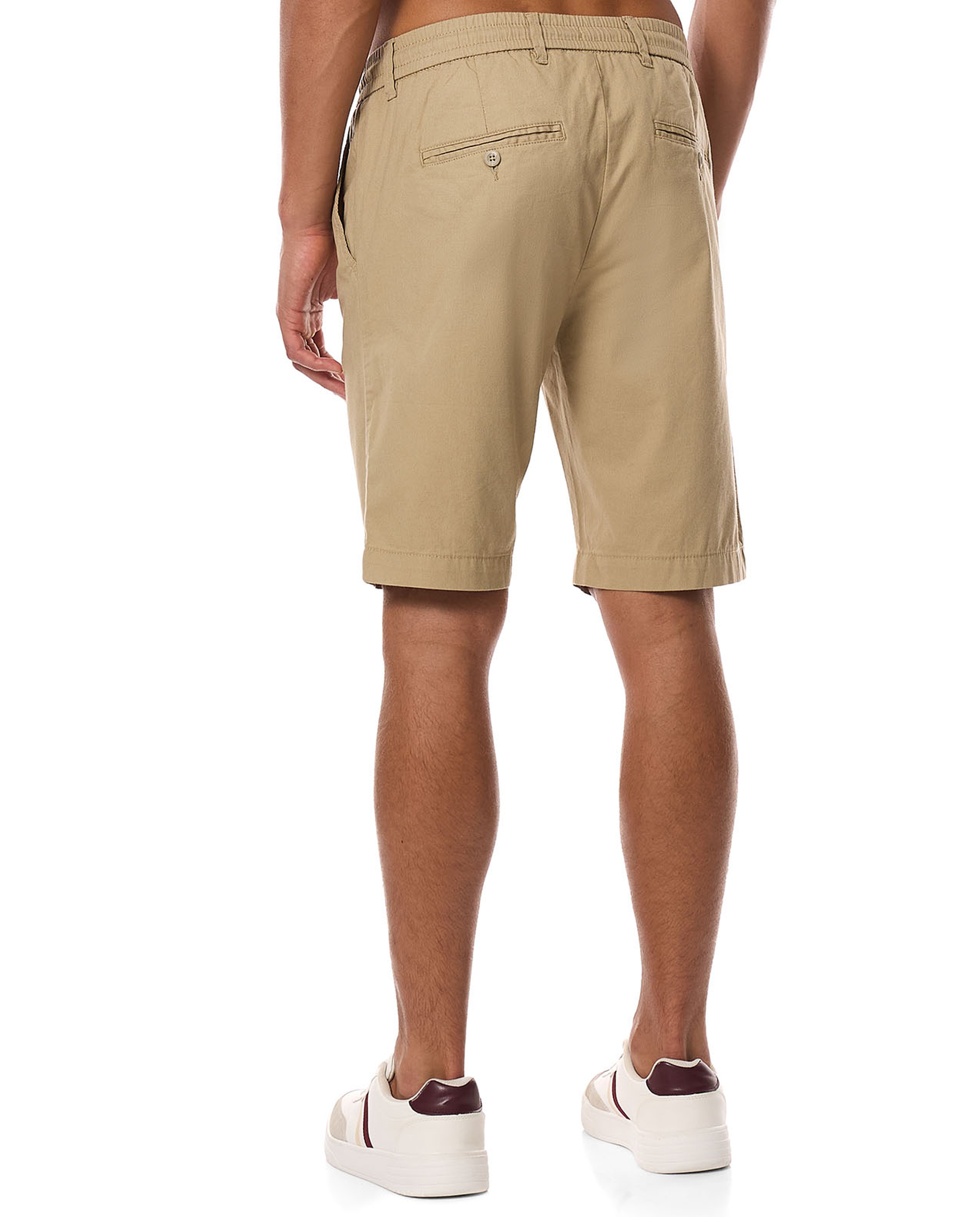 Solid Shorts with Drawstring Waist