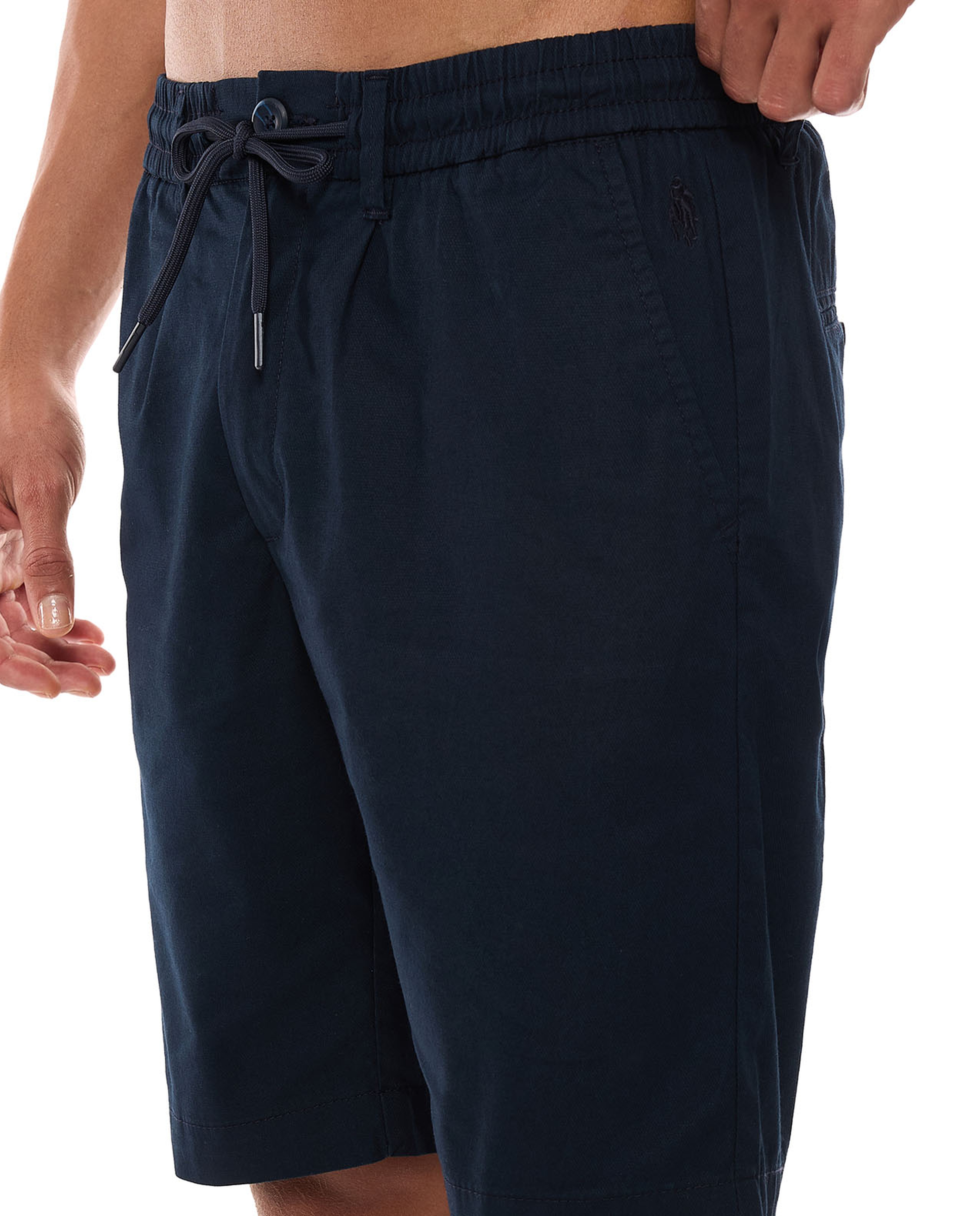 Solid Shorts with Drawstring Waist