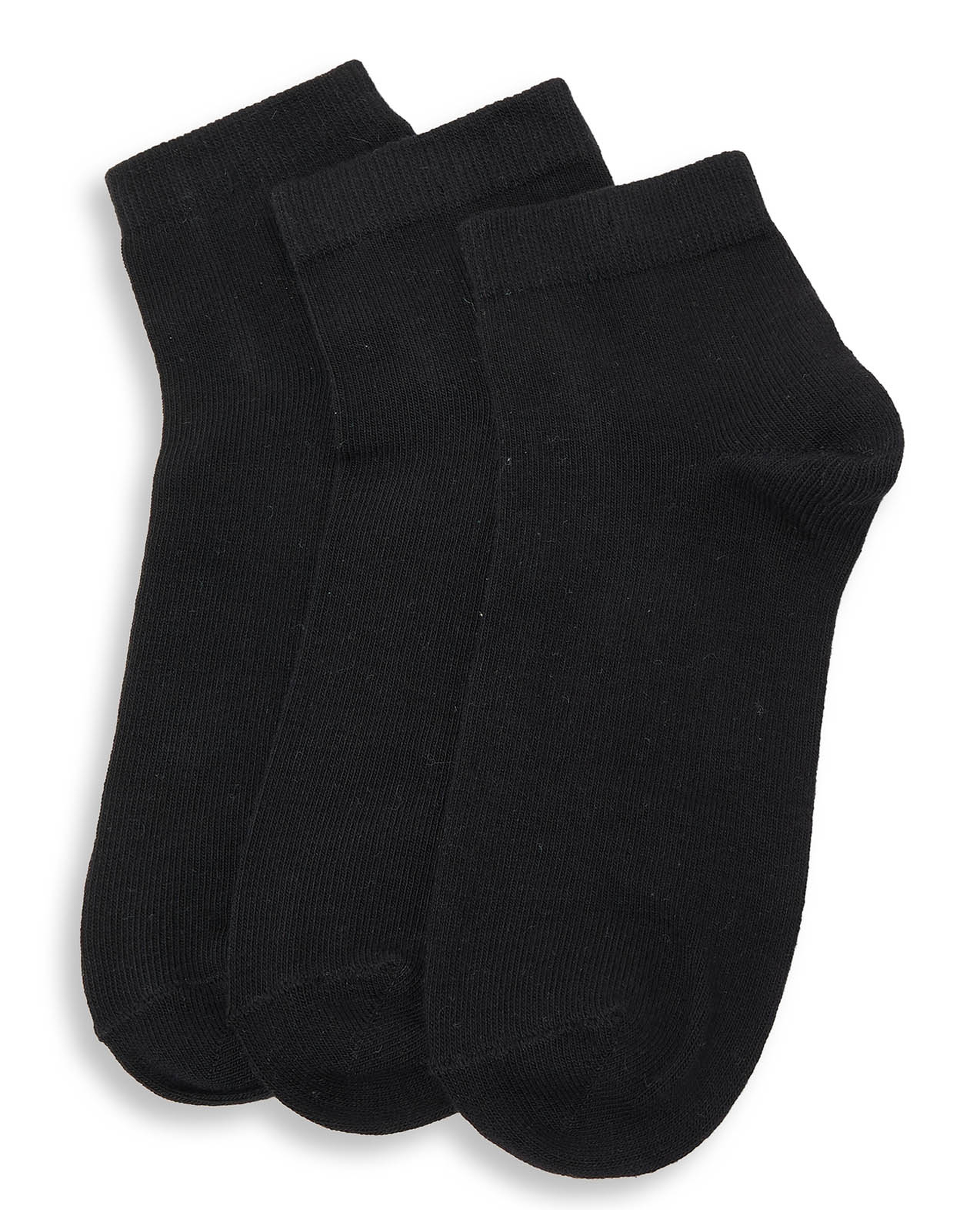 3 Pack Solid Ankle Socks