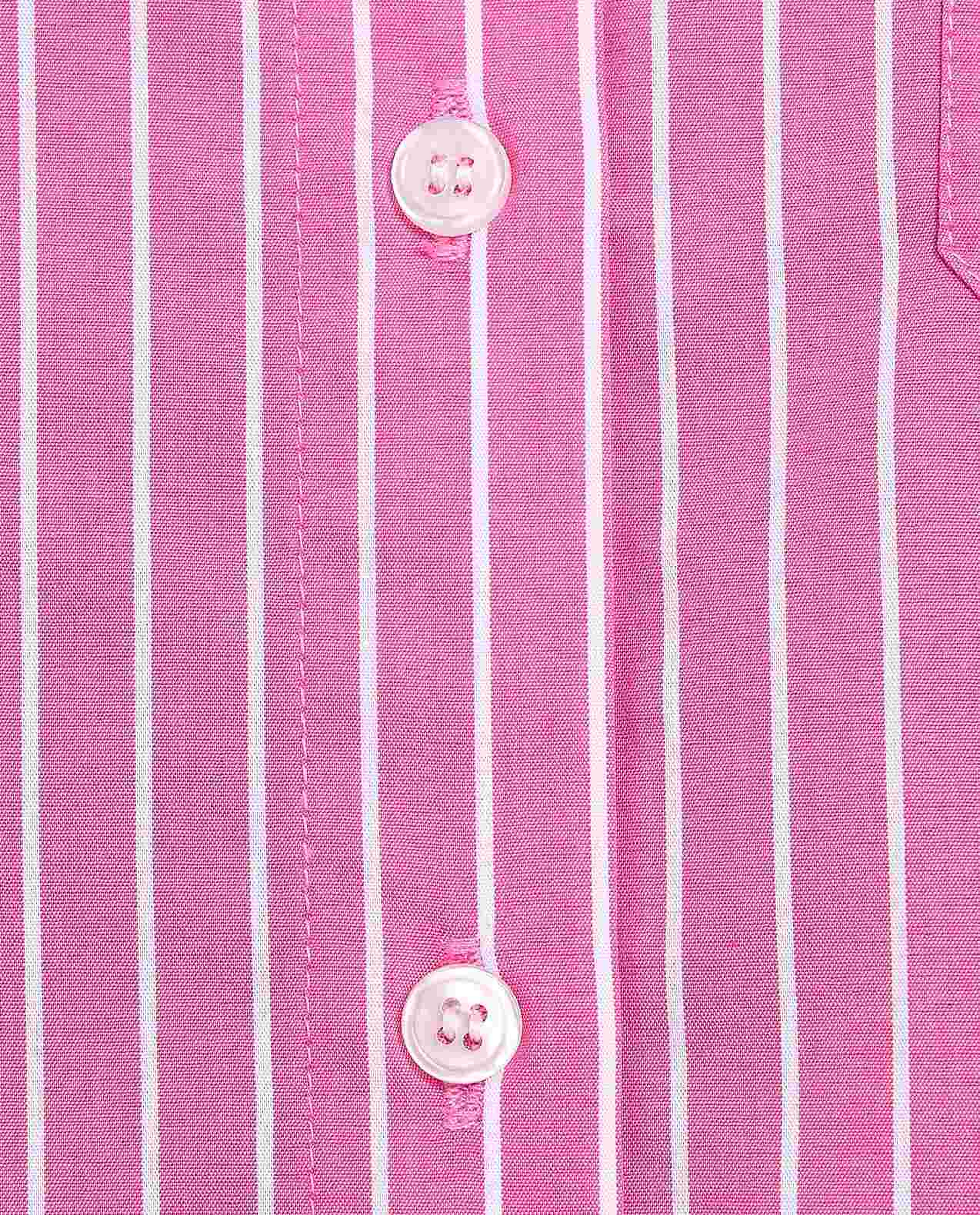 Striped Shirt with Classic Collar and Long Sleeves