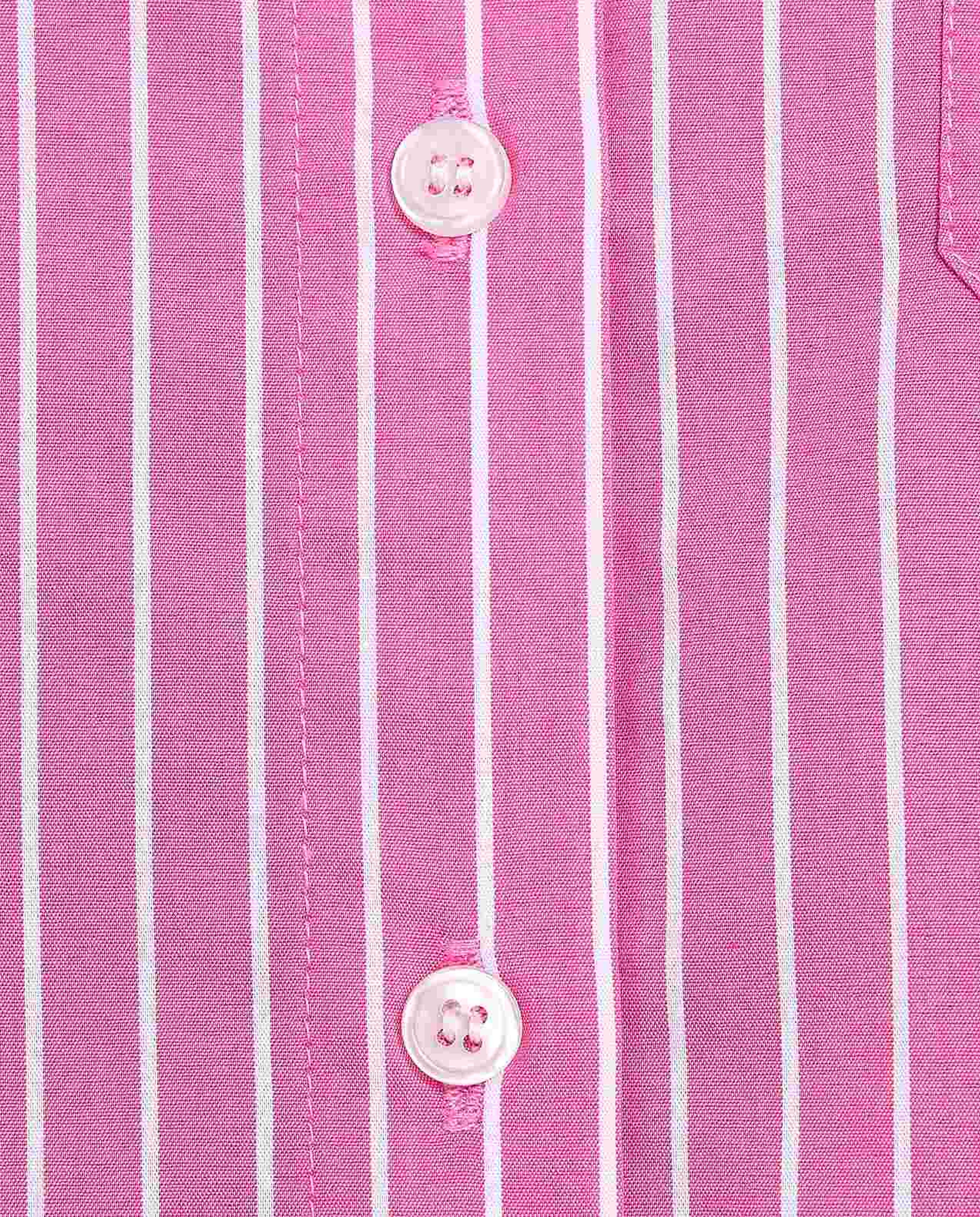 Striped Shirt with Classic Collar and Long Sleeves