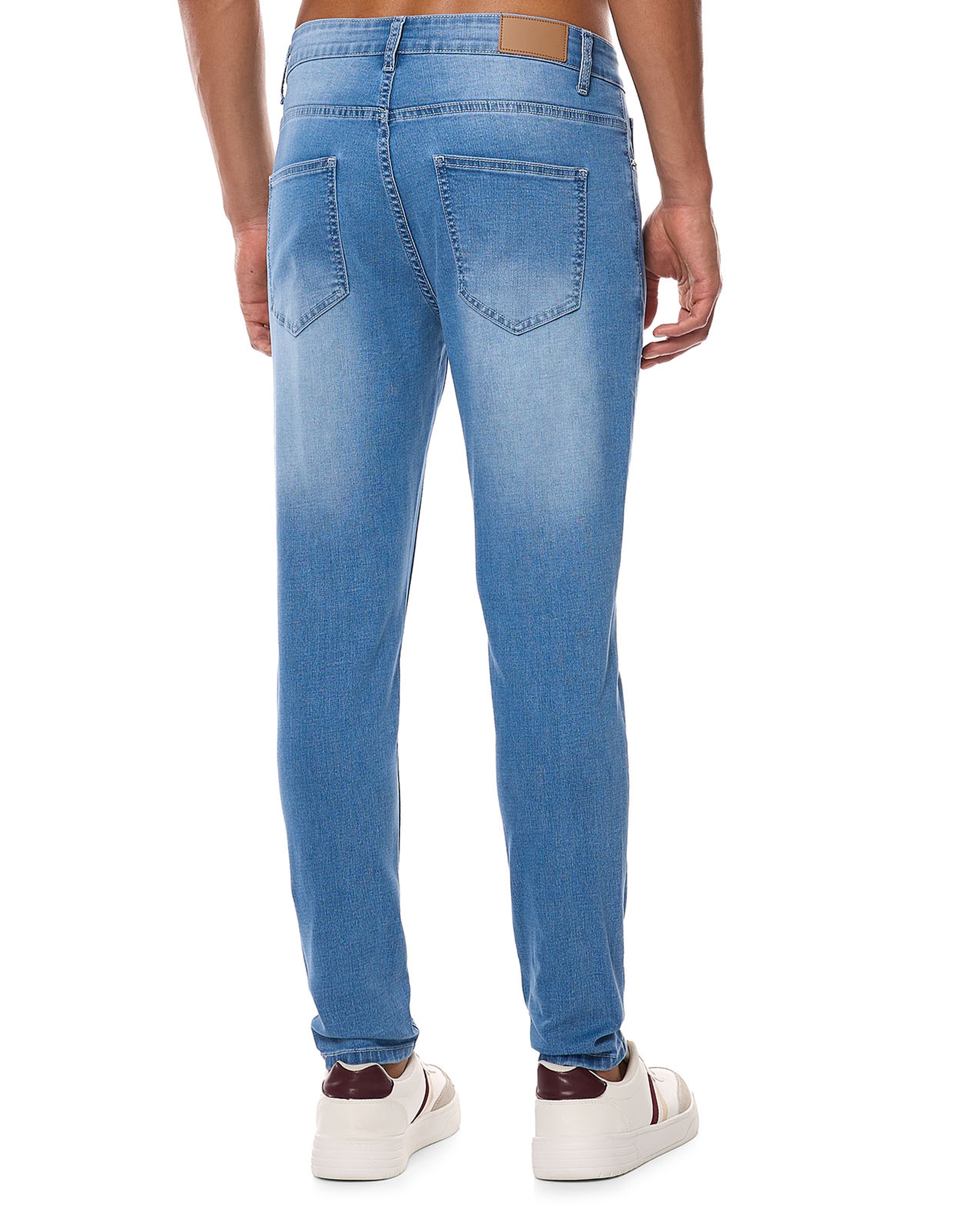 Faded Slim Fit Jeans with Button Closure