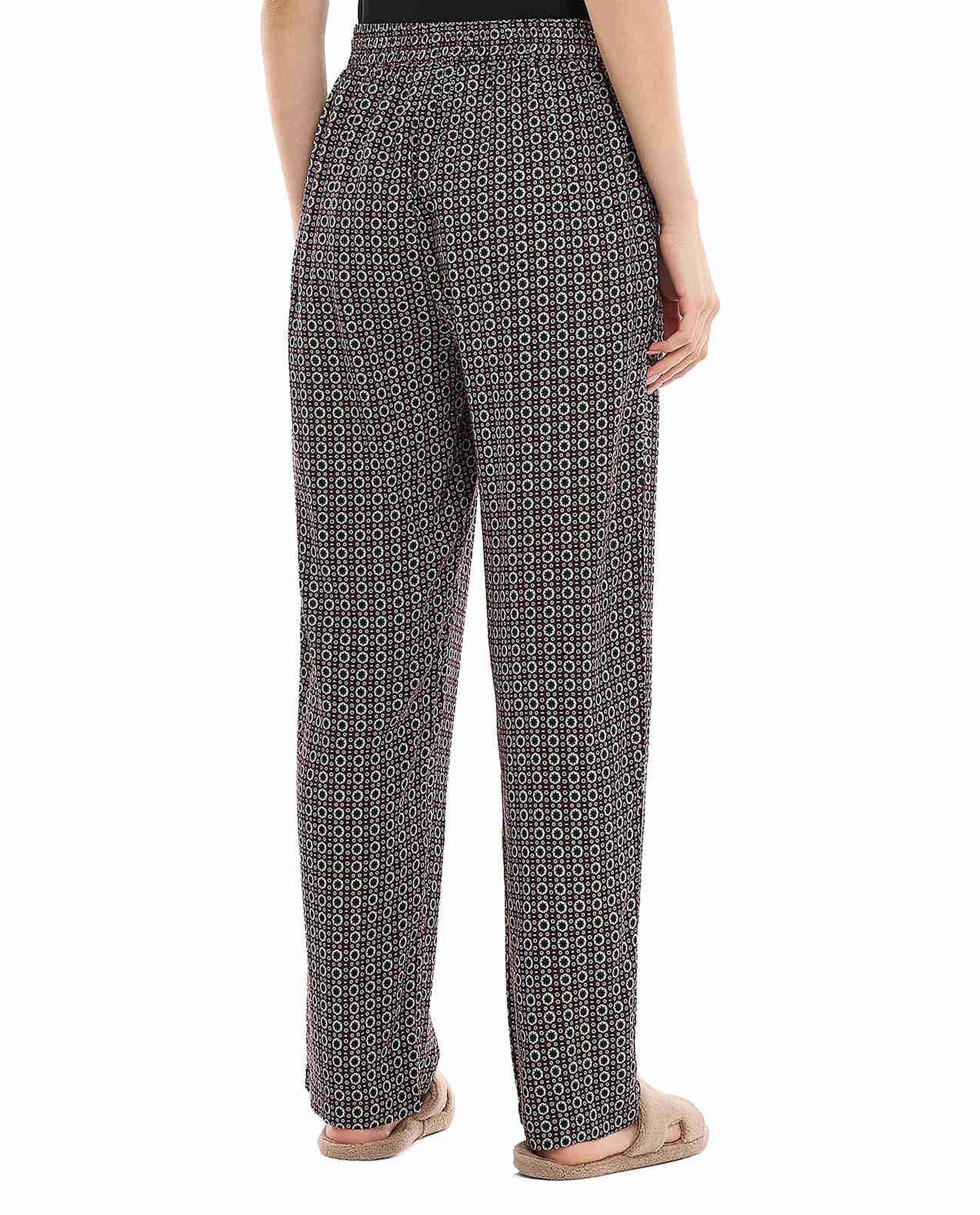 Patterned Lounge Pants with Drawstring Waist