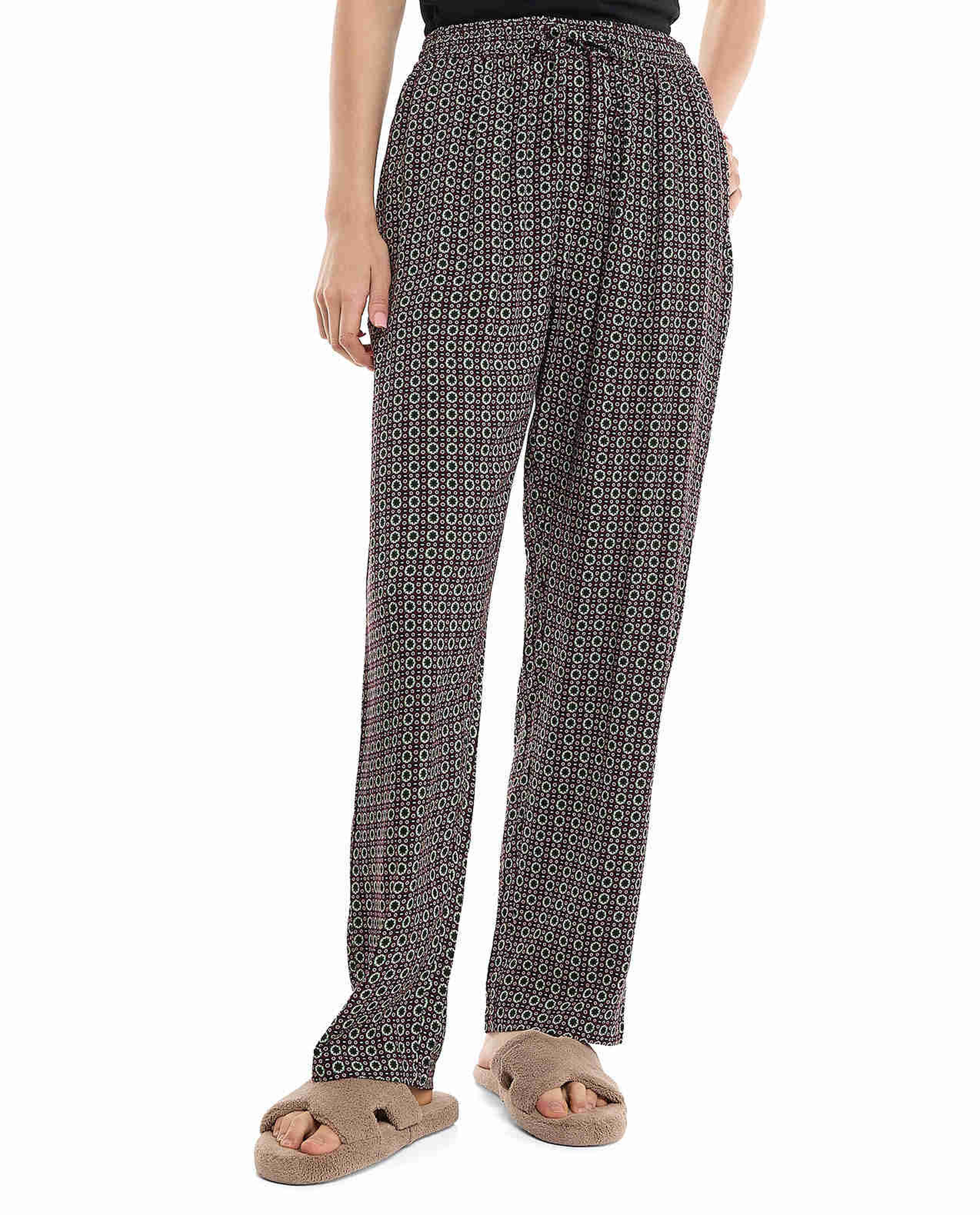 Patterned Lounge Pants with Drawstring Waist
