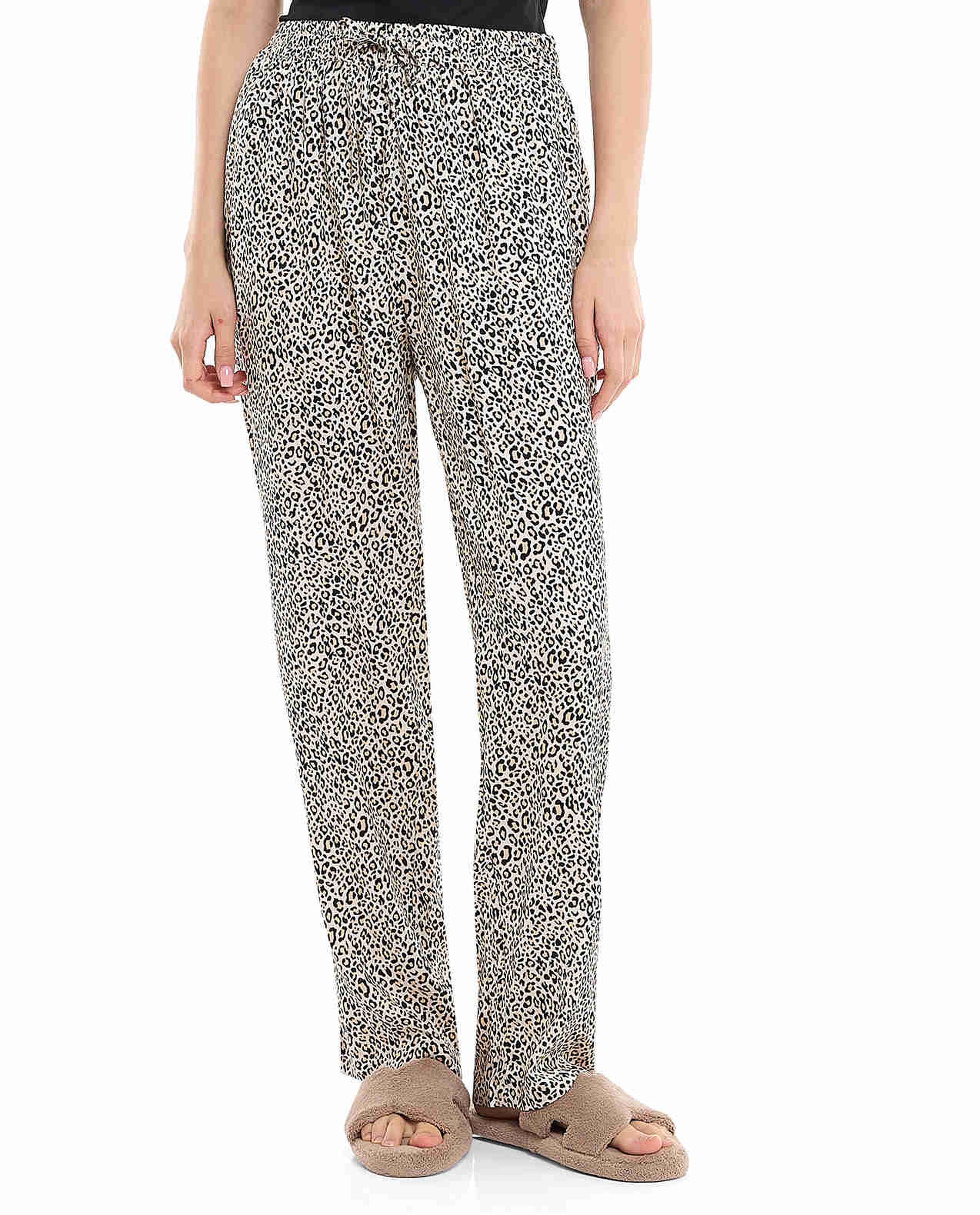 Patterned Lounge Pants with Drawstring Waist