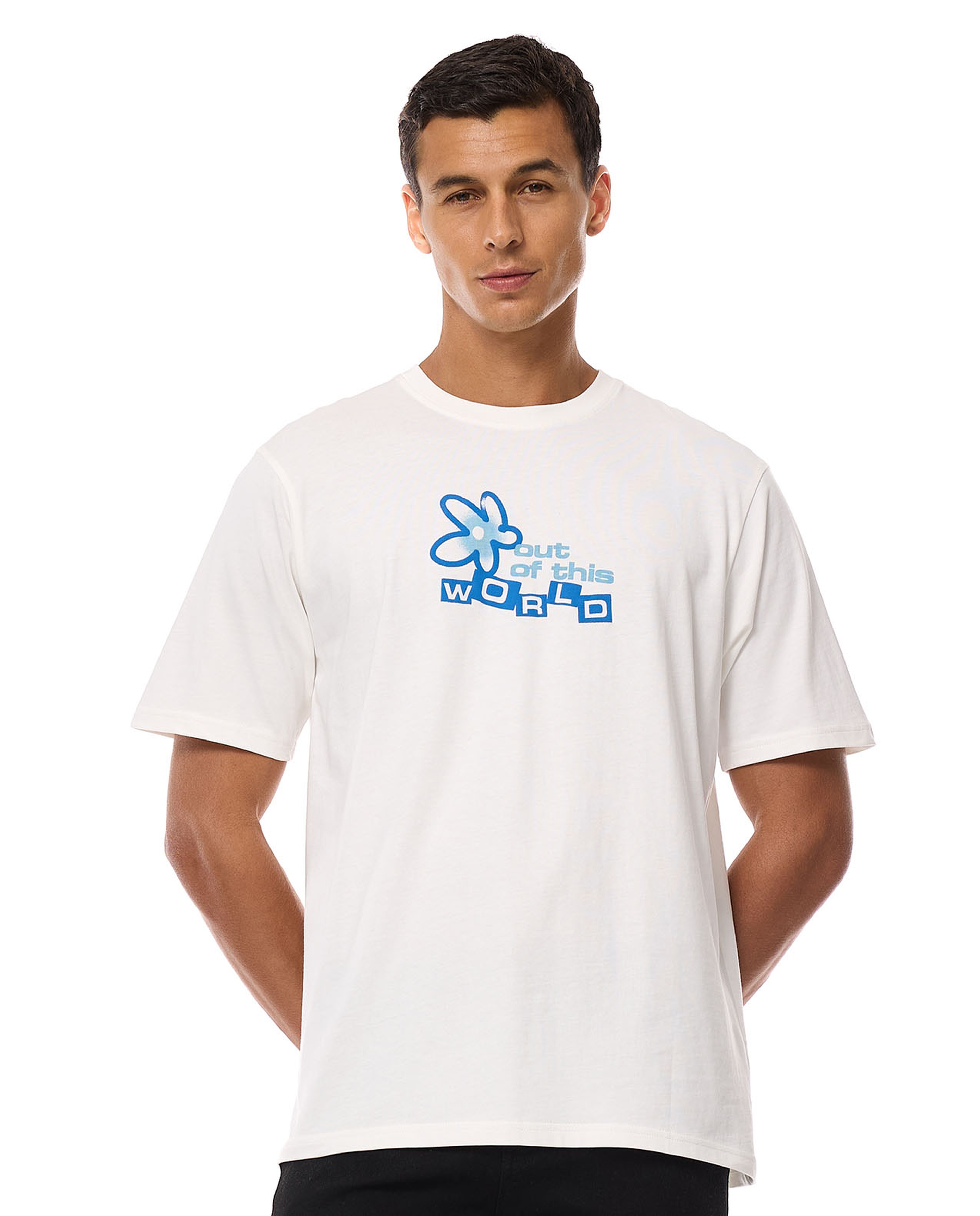 Printed T-Shirt with Crew Neck and Short Sleeves