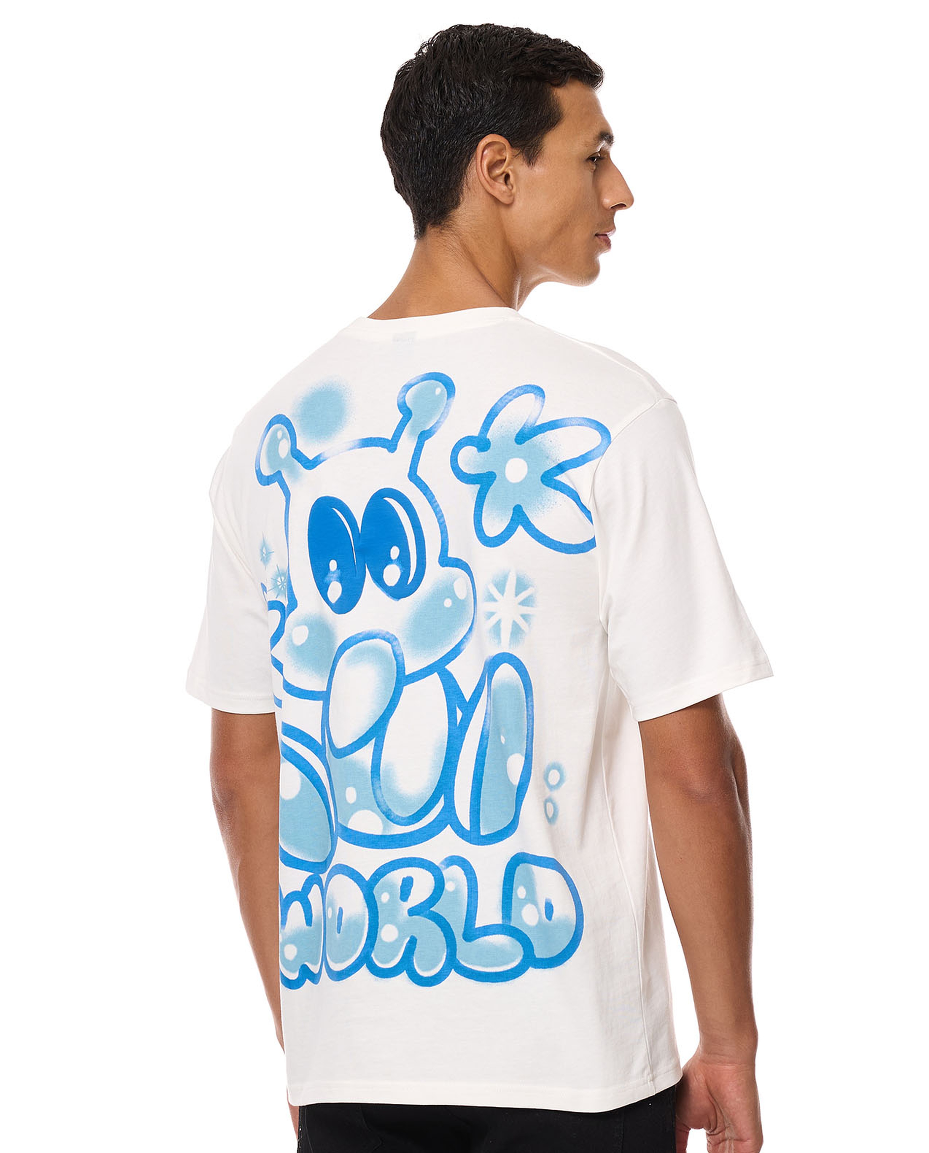 Printed T-Shirt with Crew Neck and Short Sleeves