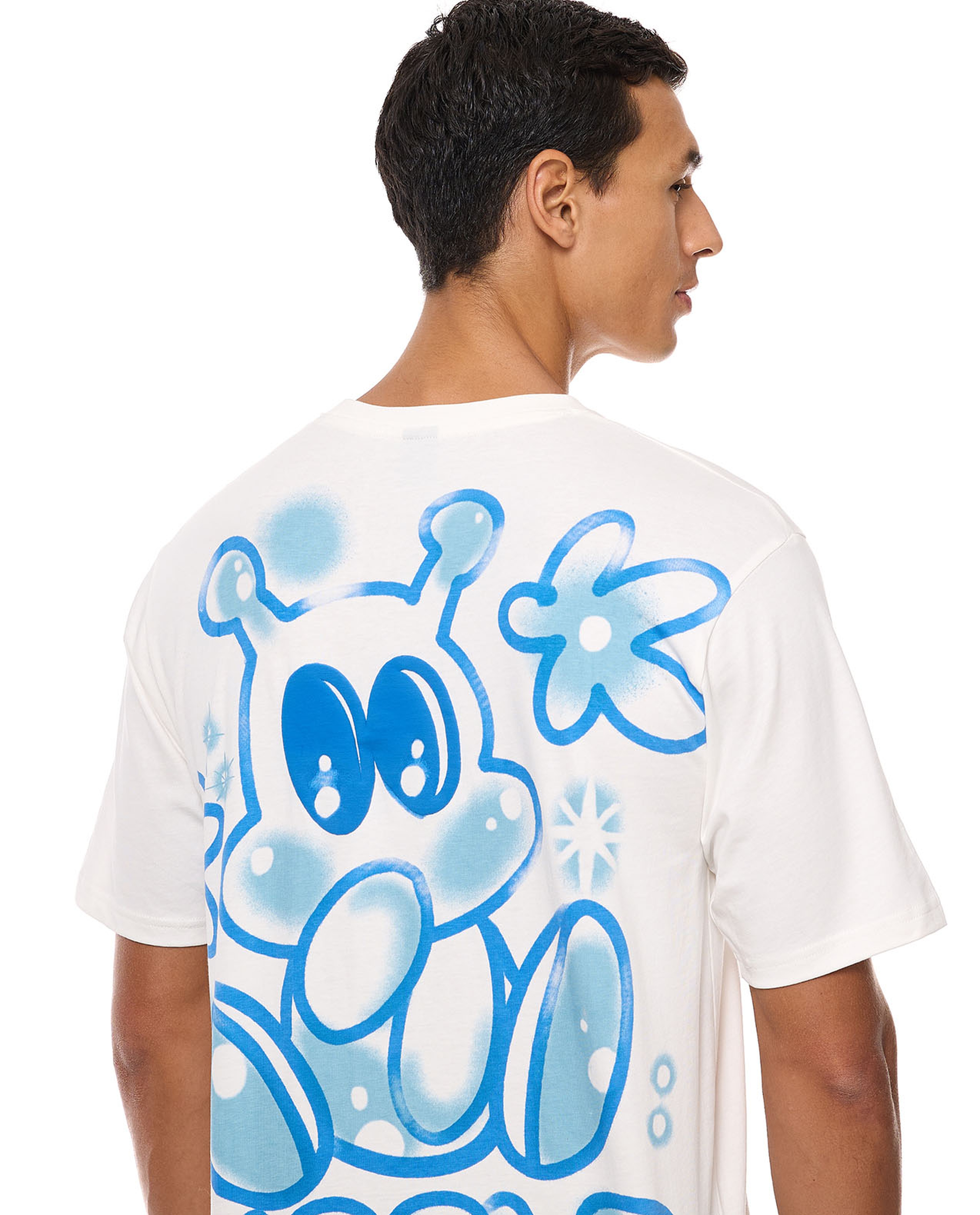 Printed T-Shirt with Crew Neck and Short Sleeves