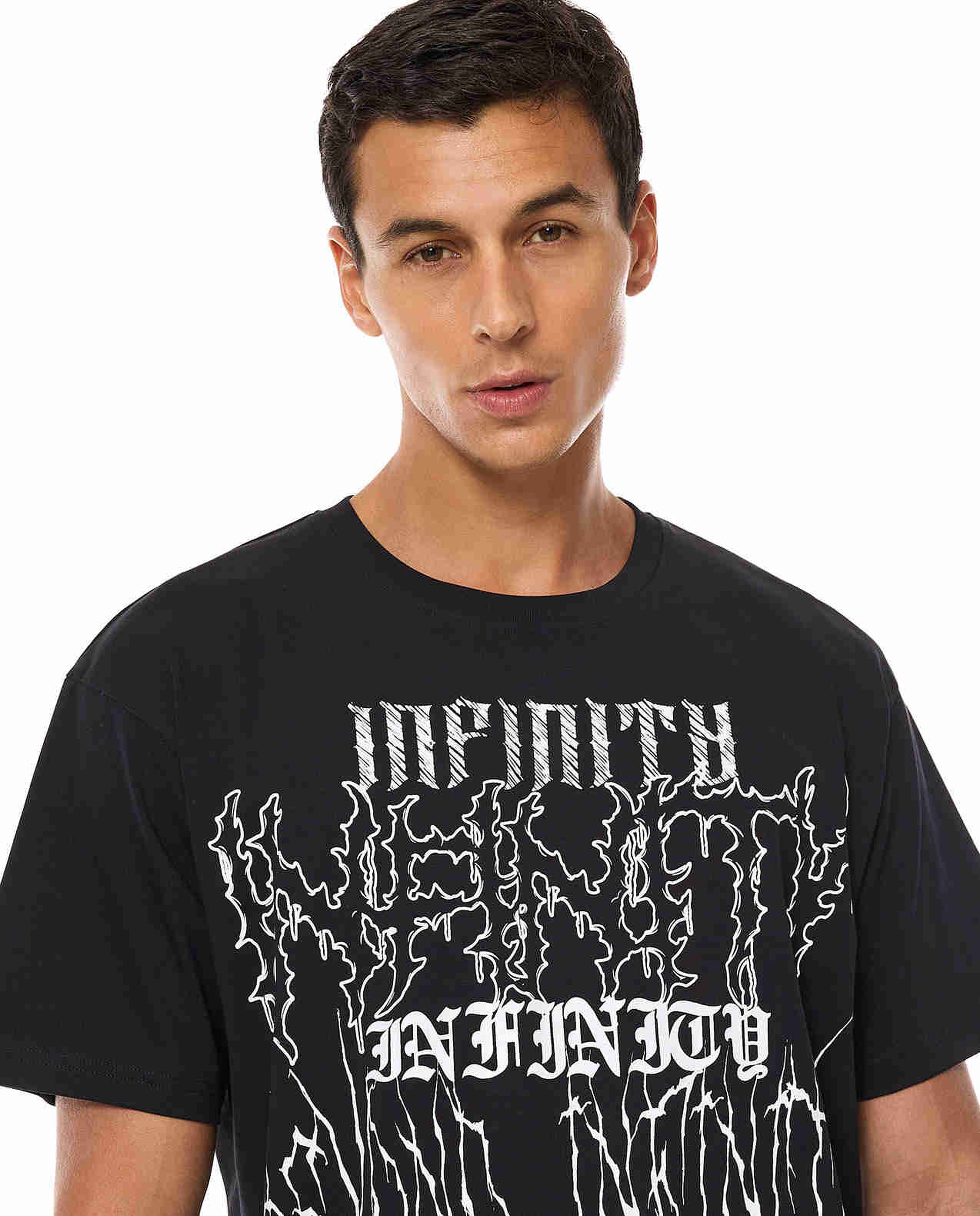 Printed T-Shirt with Crew Neck and Short Sleeves