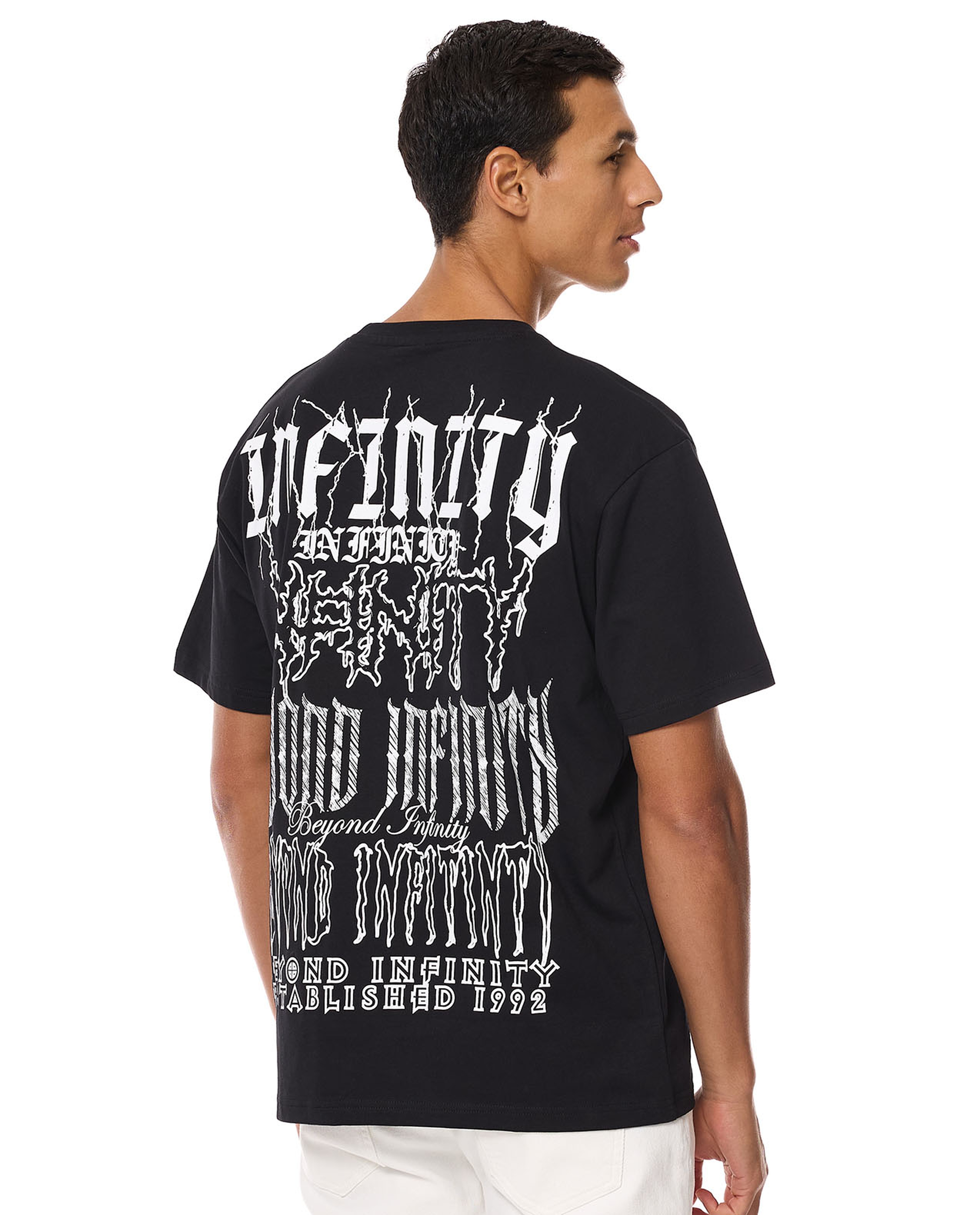 Printed T-Shirt with Crew Neck and Short Sleeves