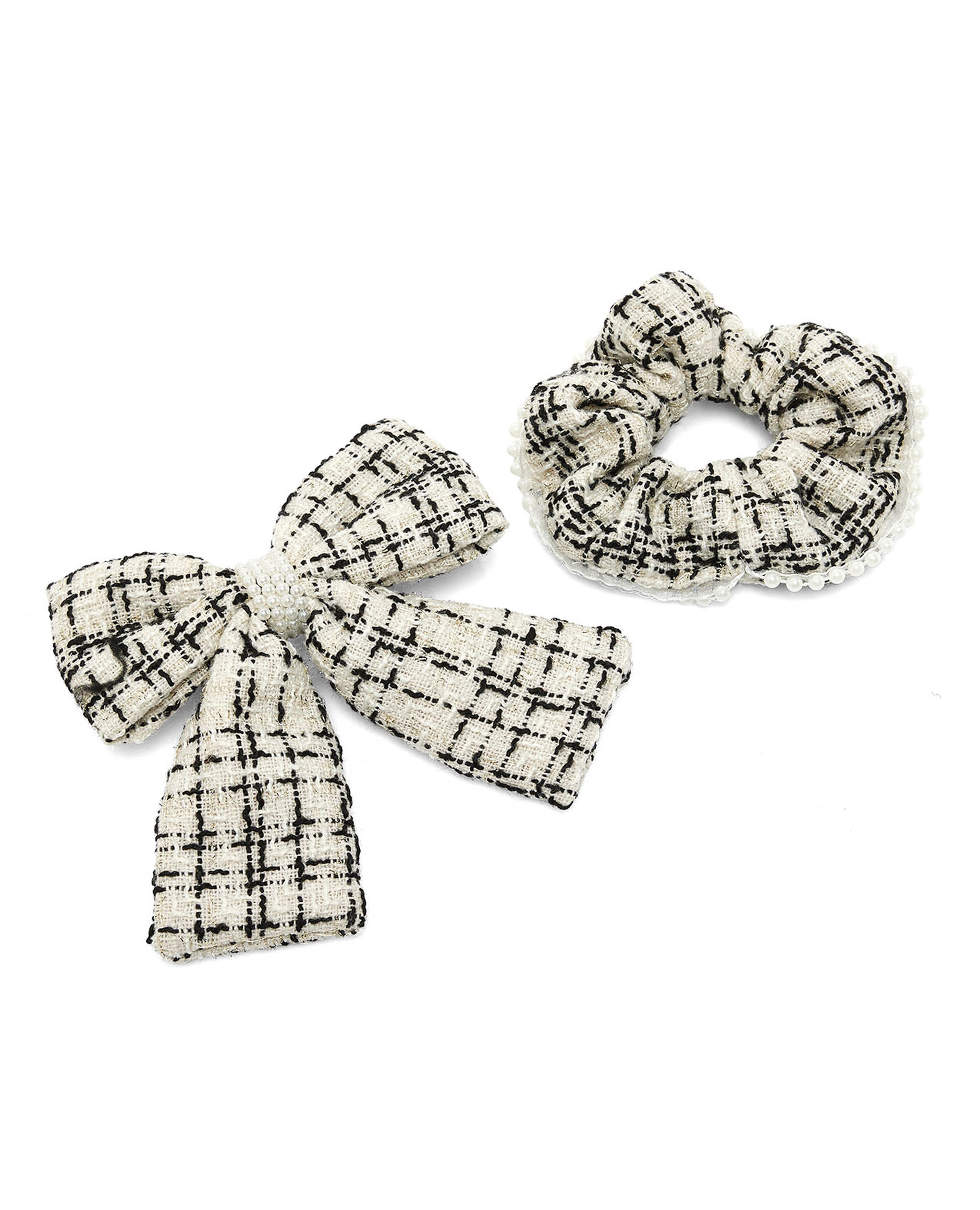 طقم إكسسوارات شعر بطبعة - قطعتين