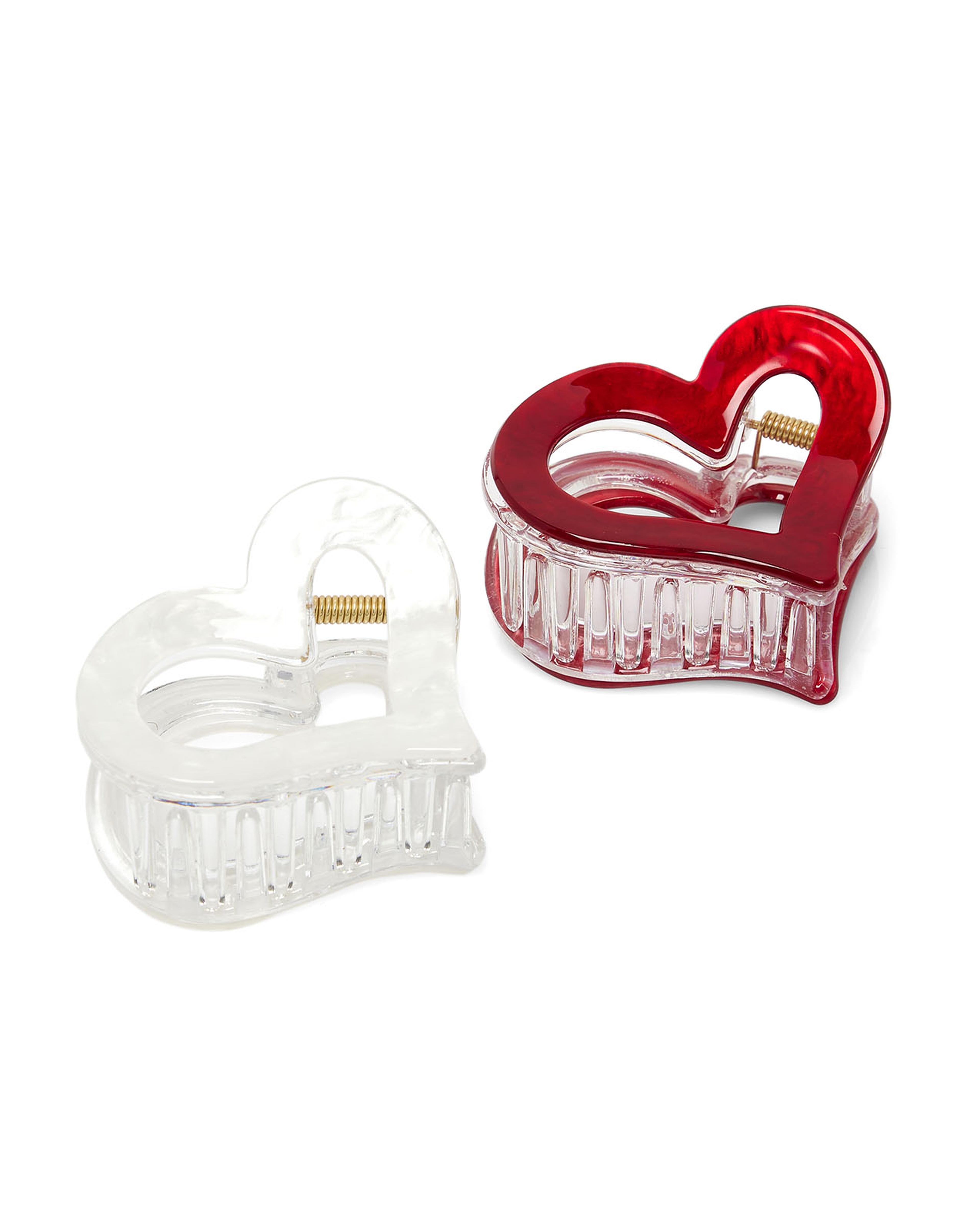 طقم مشبك شعر على شكل قلب - قطعتين