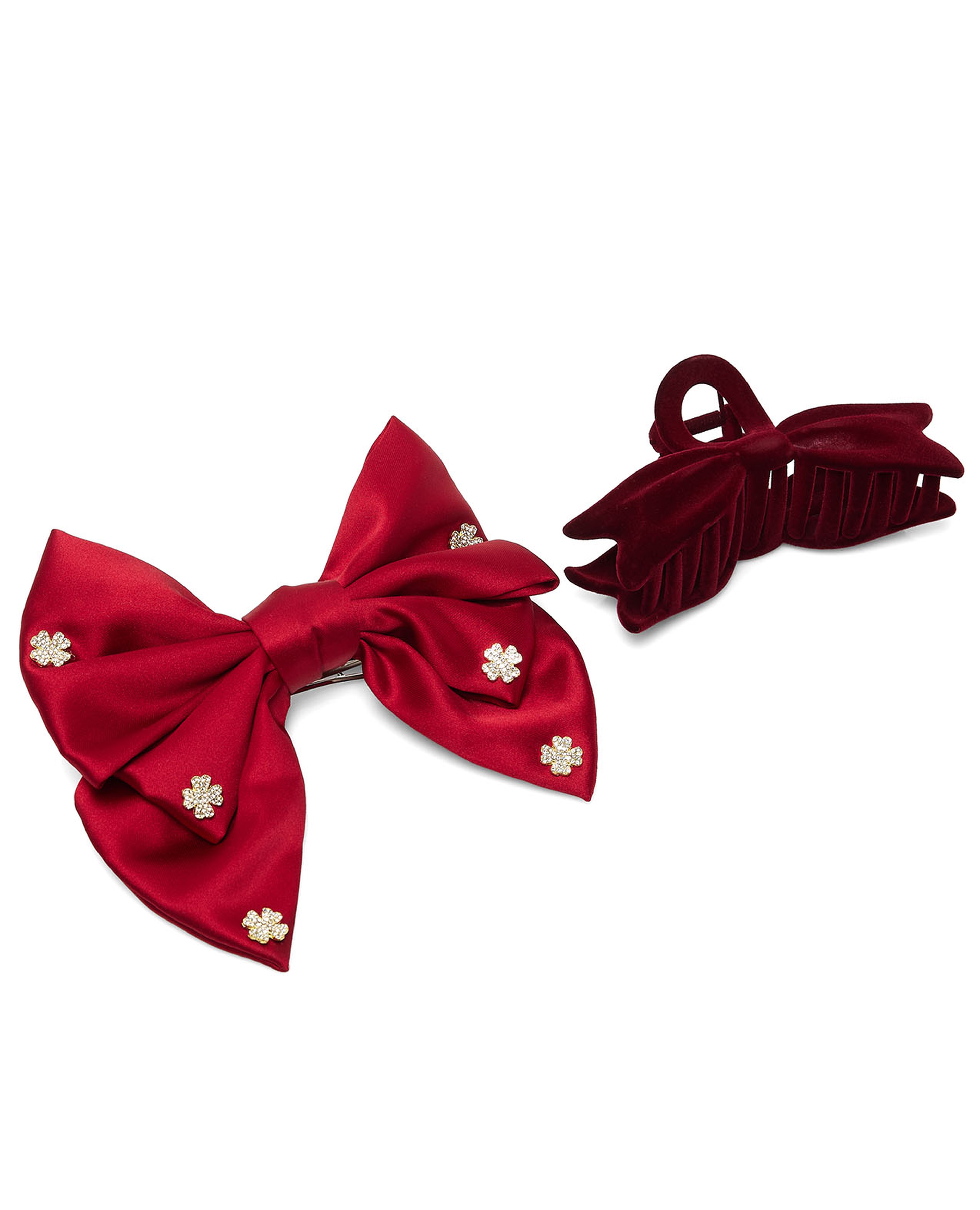 طقم إكسسوارات شعر بفيونكة - قطعتين