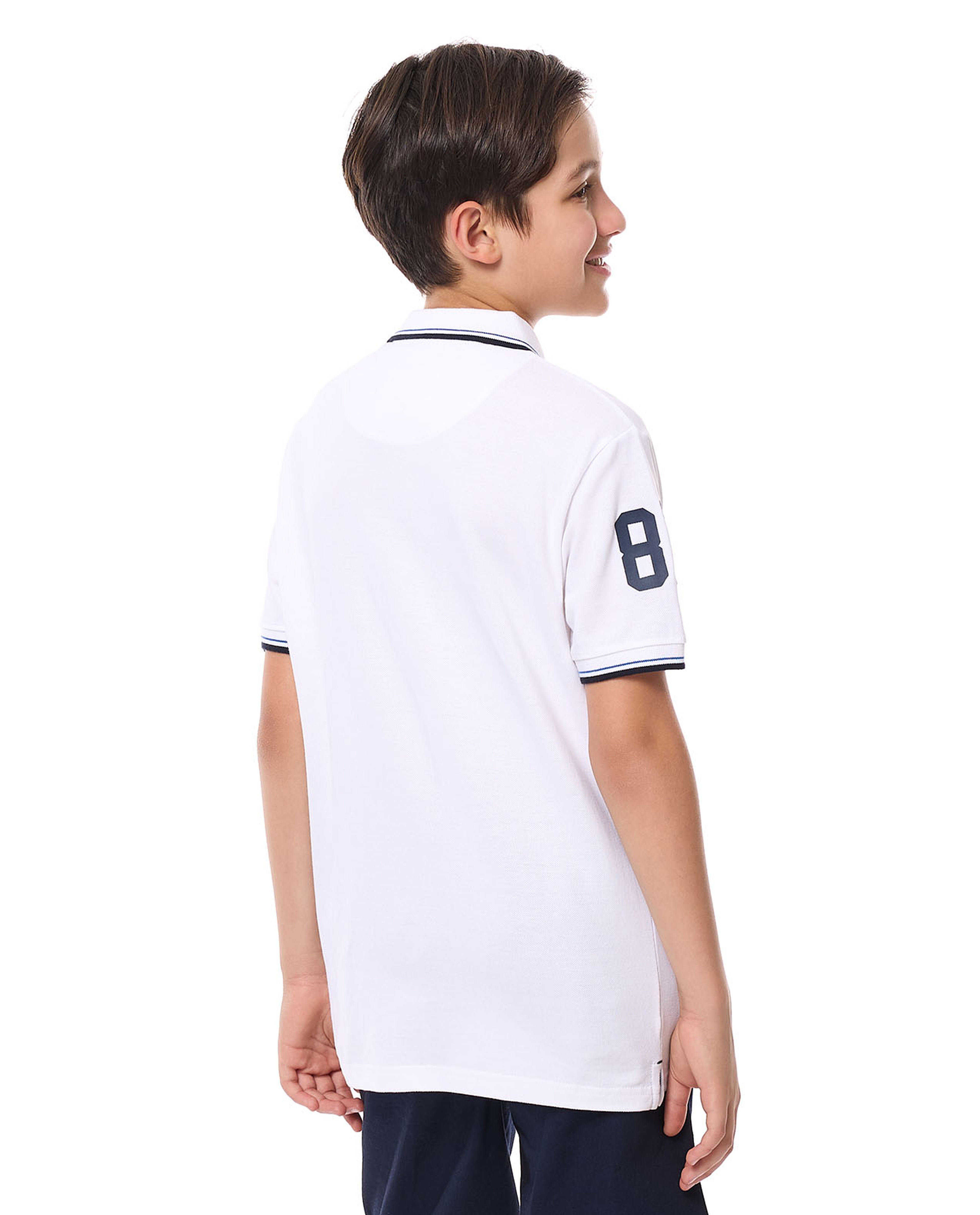 Printed Polo T-Shirt with Short Sleeves