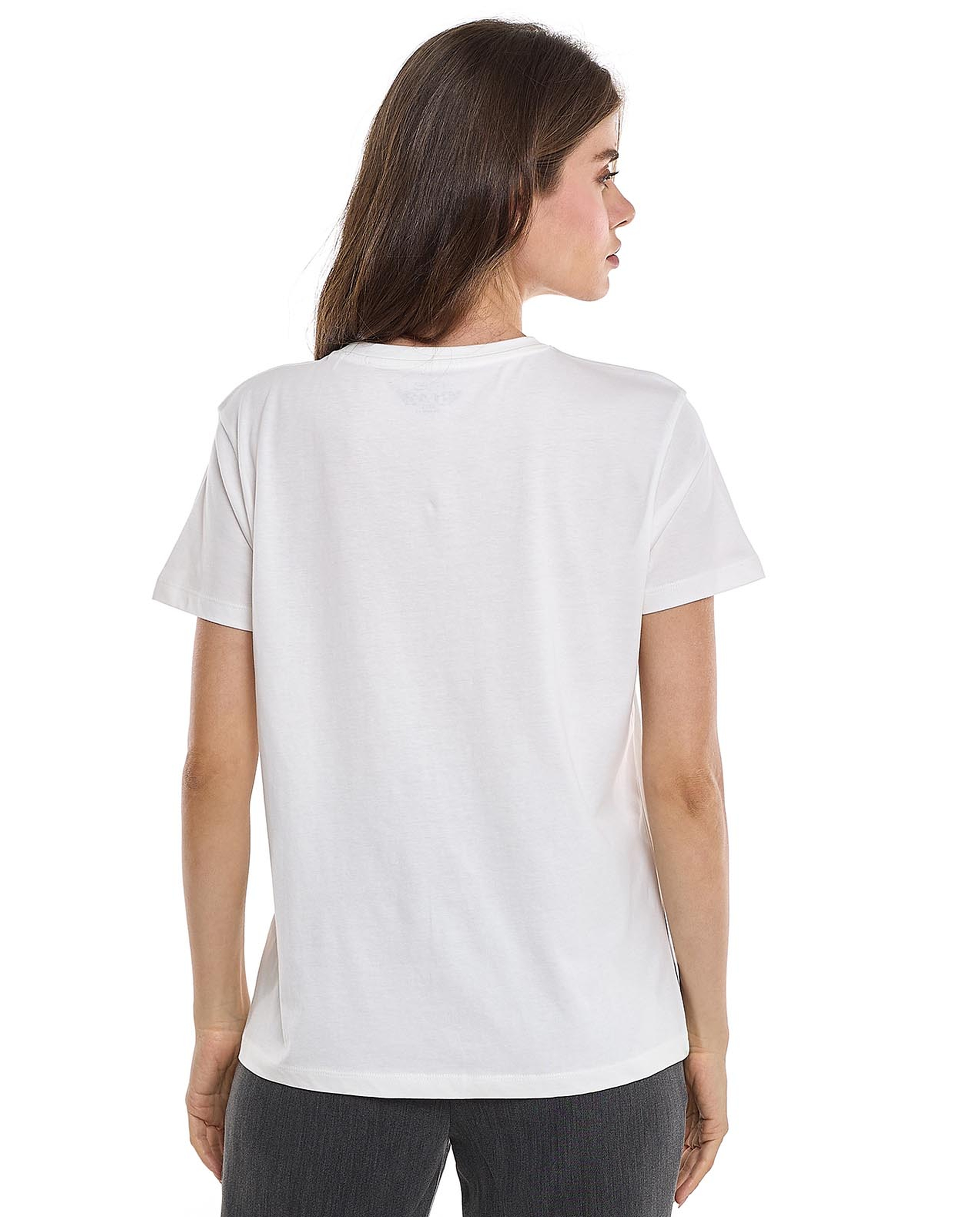 Sequined T-Shirt with Crew Neck and Short Sleeves