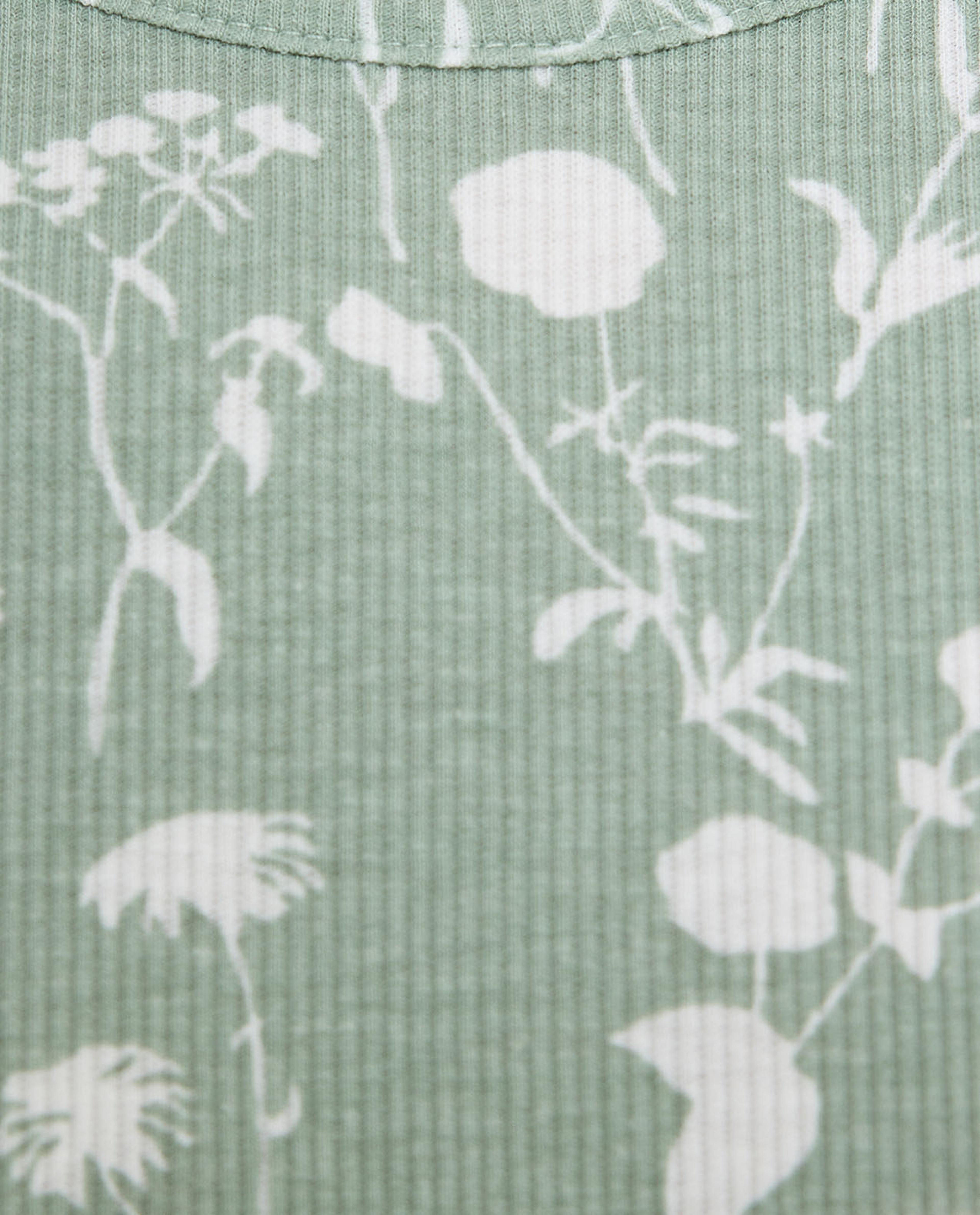 Printed Sleep Top with Crew Neck and Short Sleeves