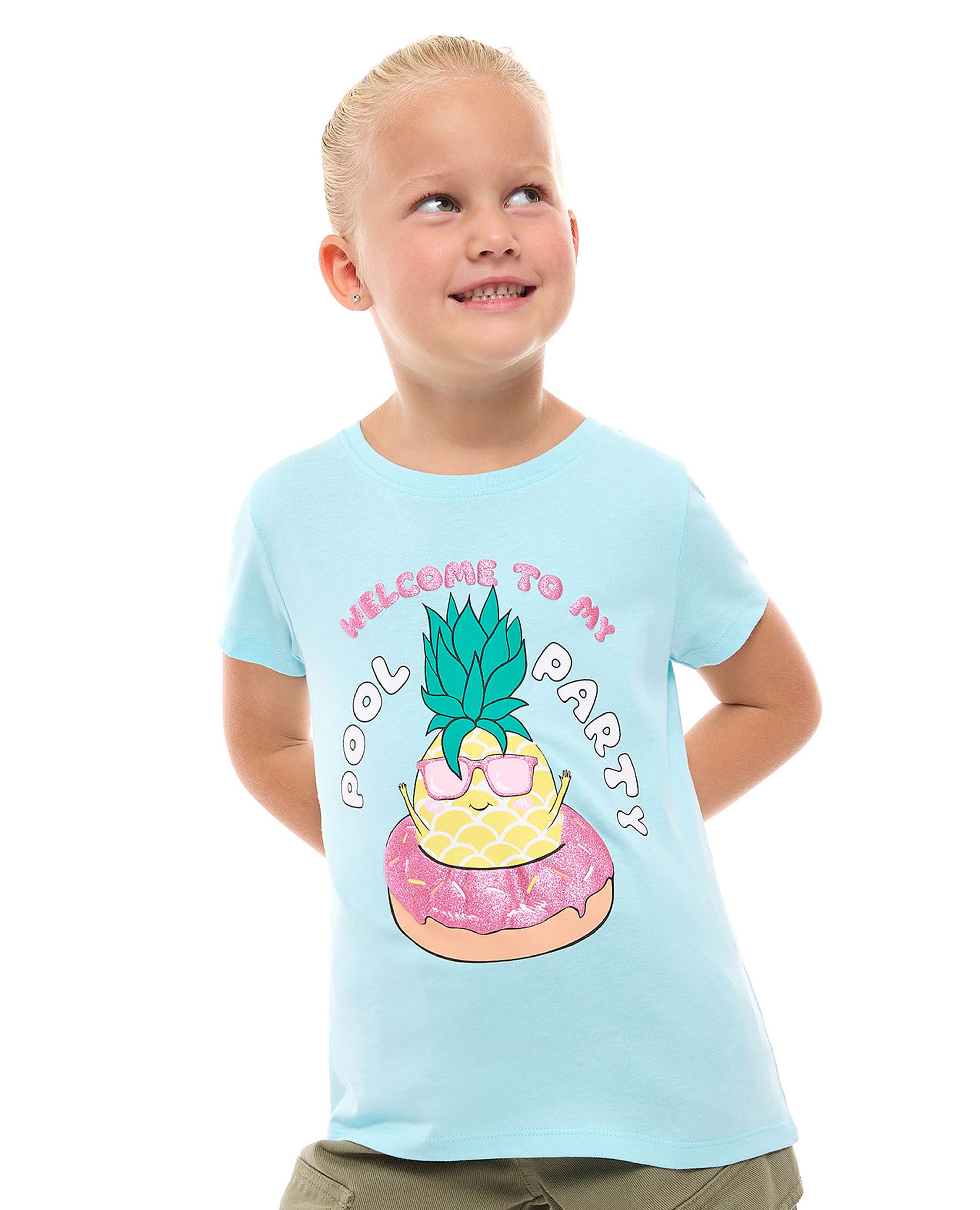 Printed T-Shirt with Crew Neck and Short Sleeves