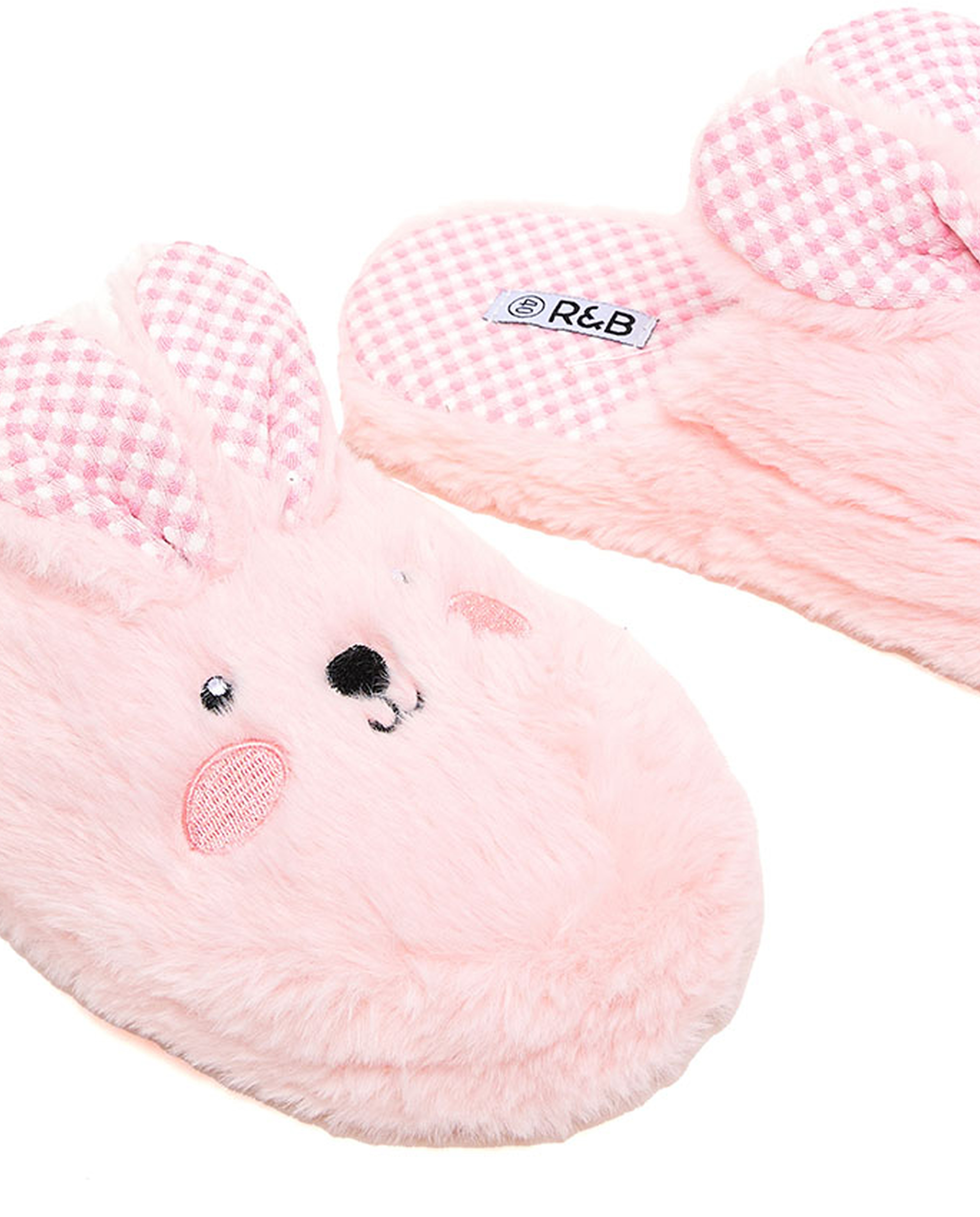 Appliqued Plush Bedroom Slippers