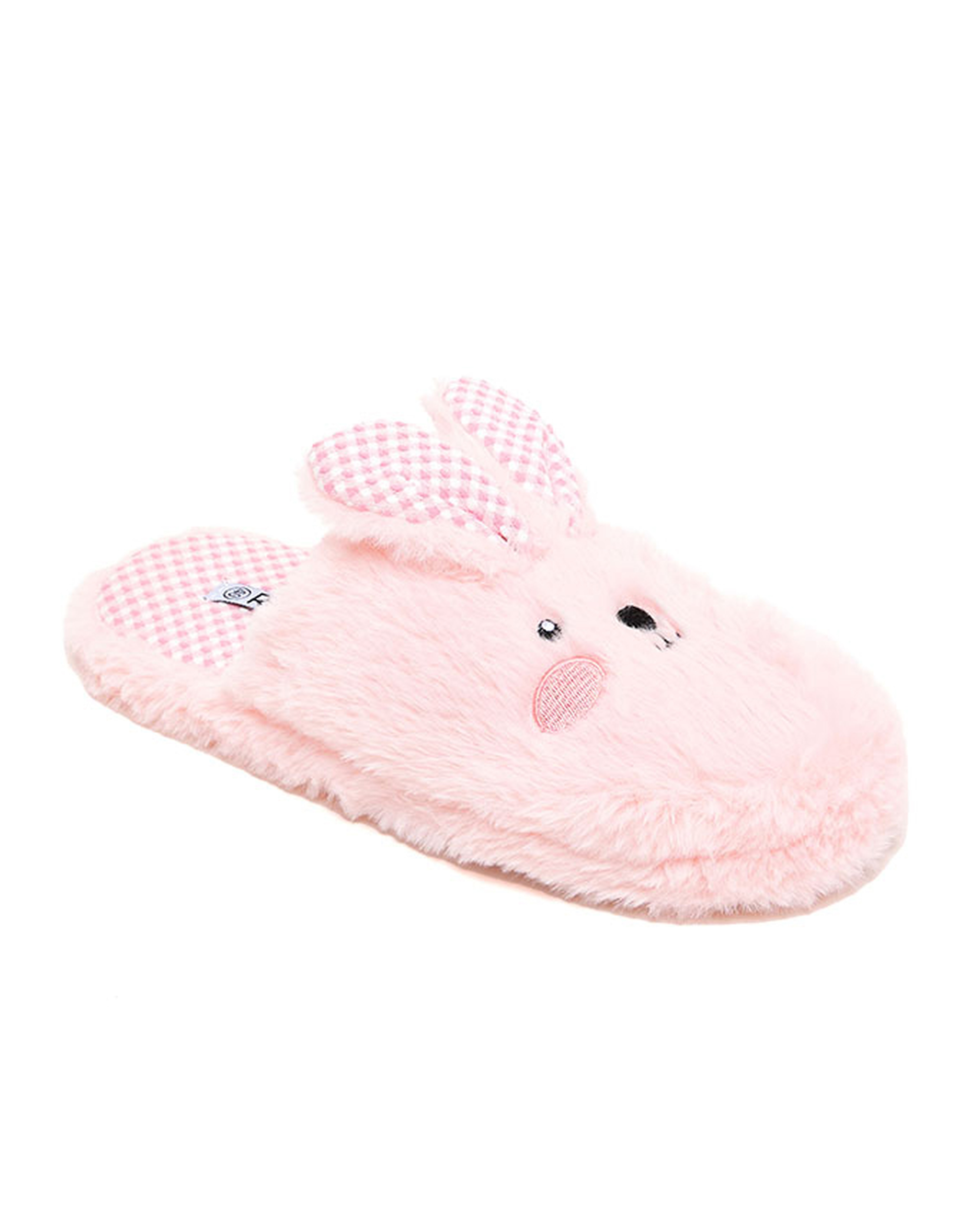 Appliqued Plush Bedroom Slippers