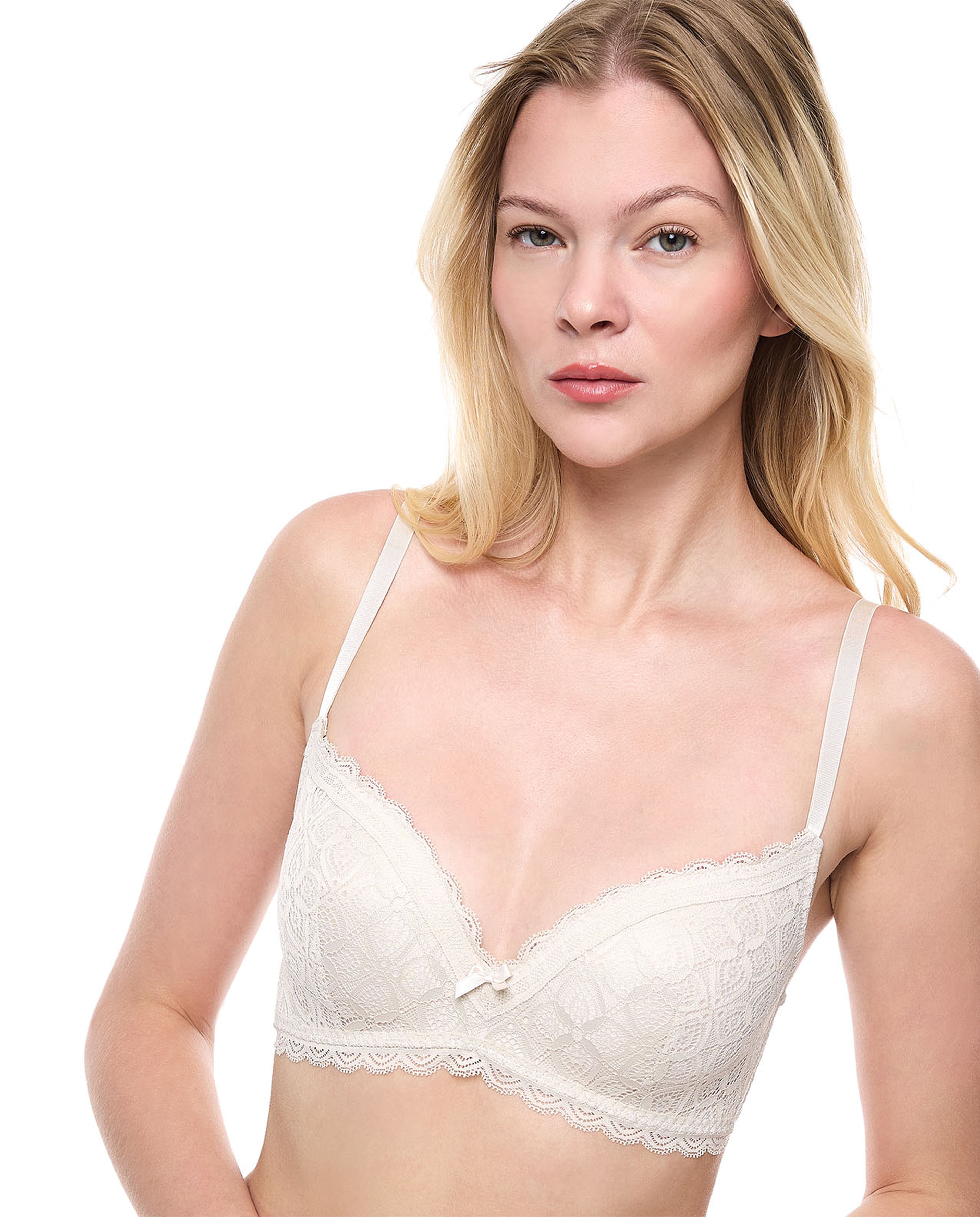Laced Moulded Non-Wired Bra