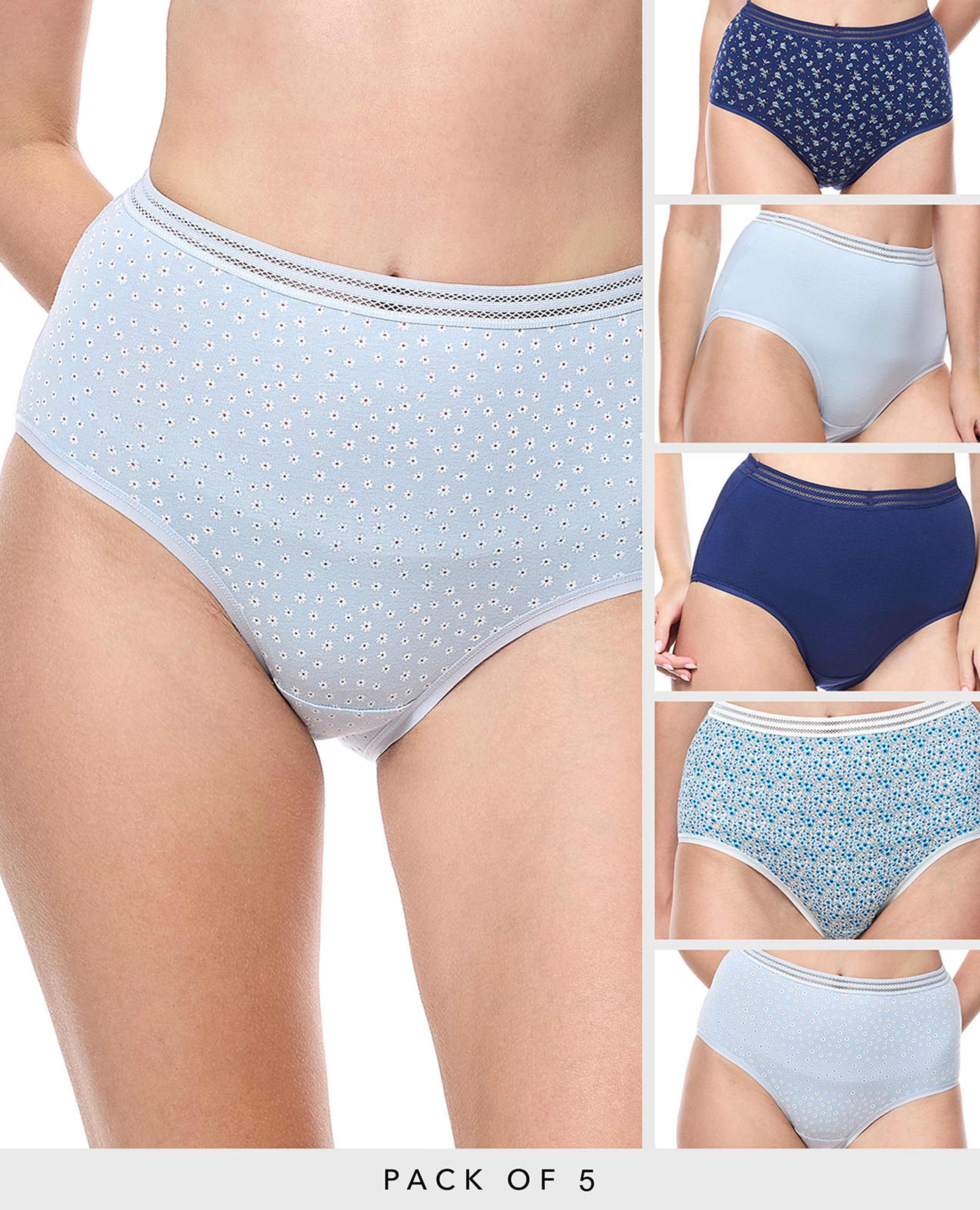 سروال داخلي بطباعة كاملة - 5 قطع