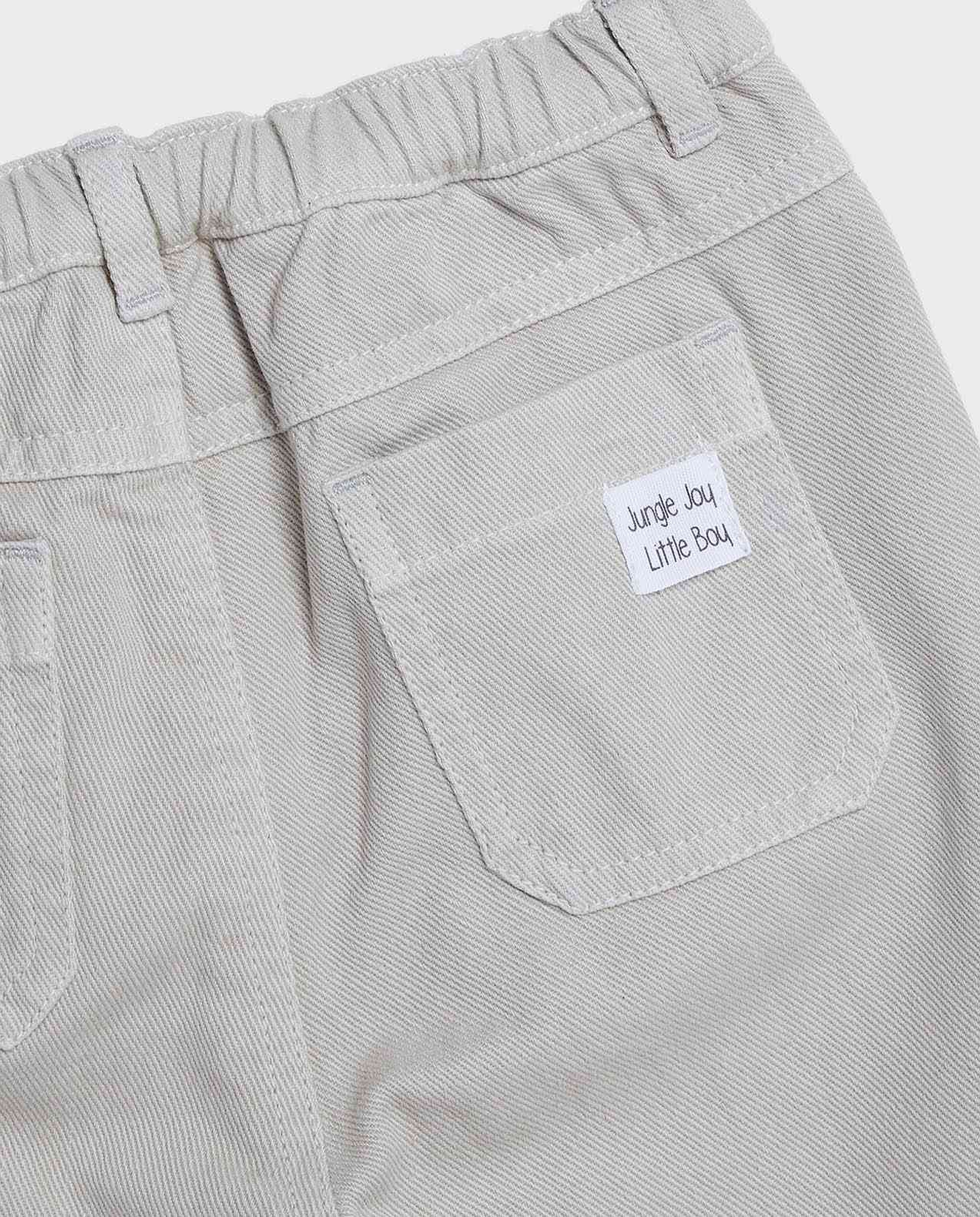 Solid Slim Fit Pants with Button Closure