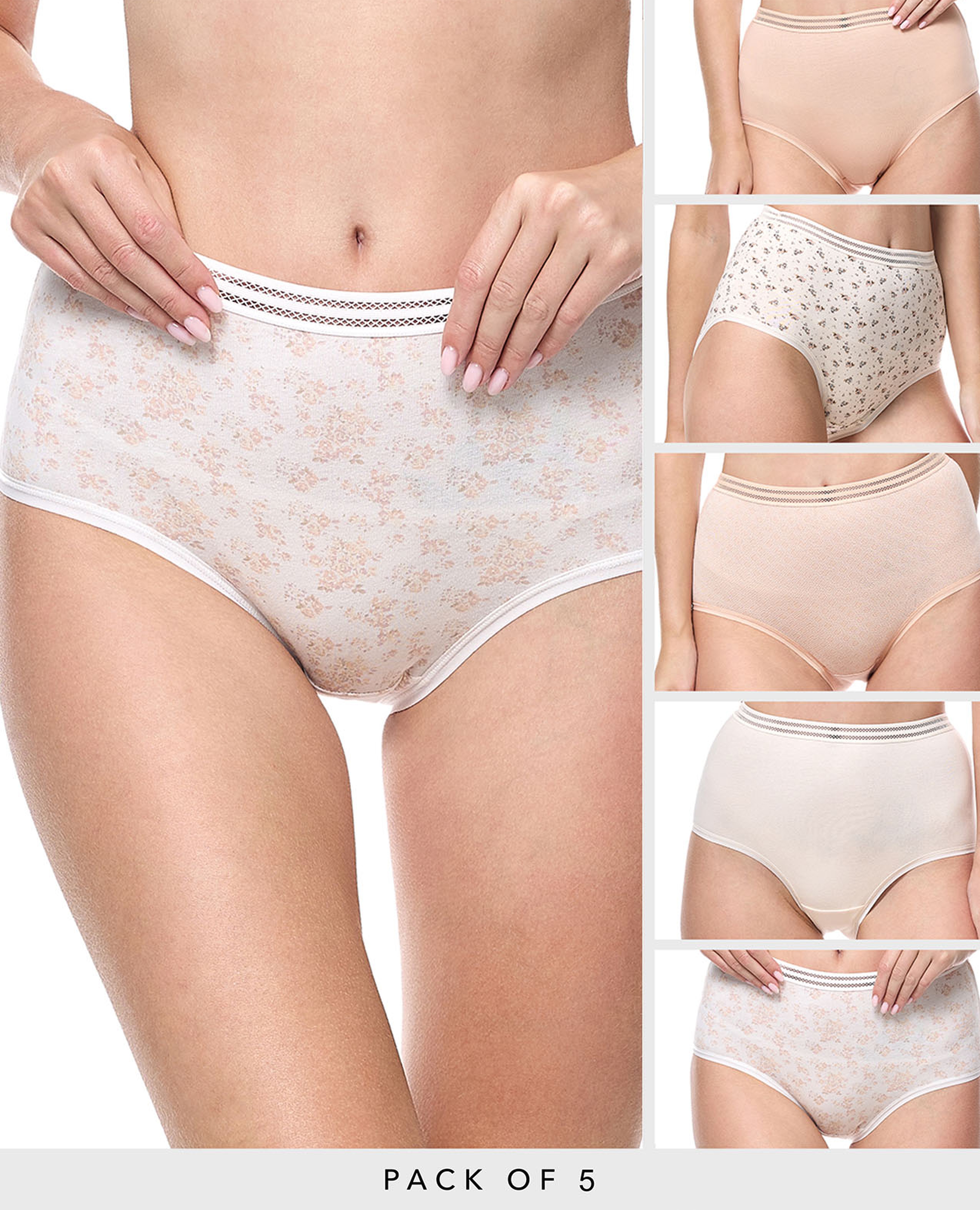 سروال داخلي بطباعة كاملة - 5 قطع