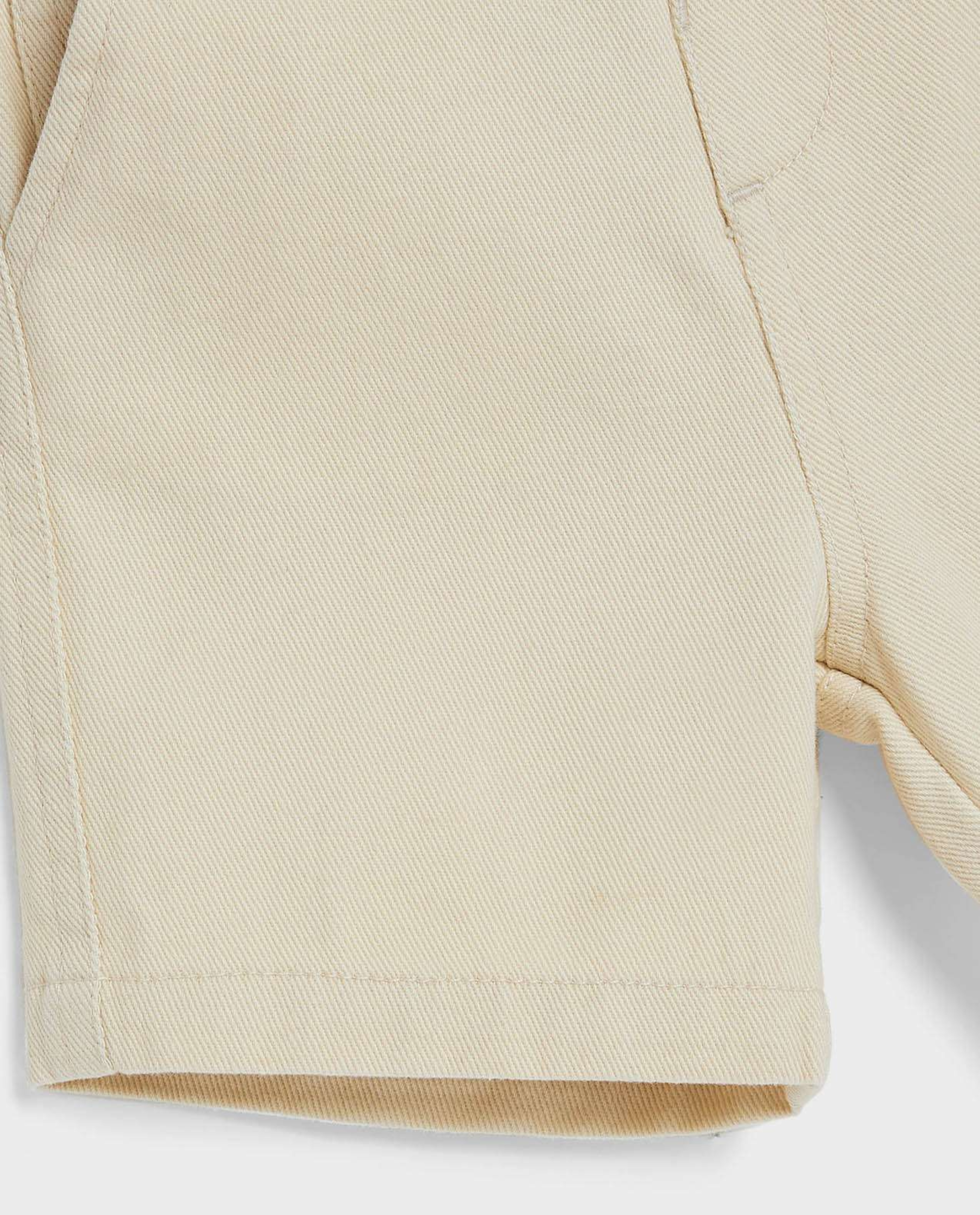 Solid Shorts with Button Closure