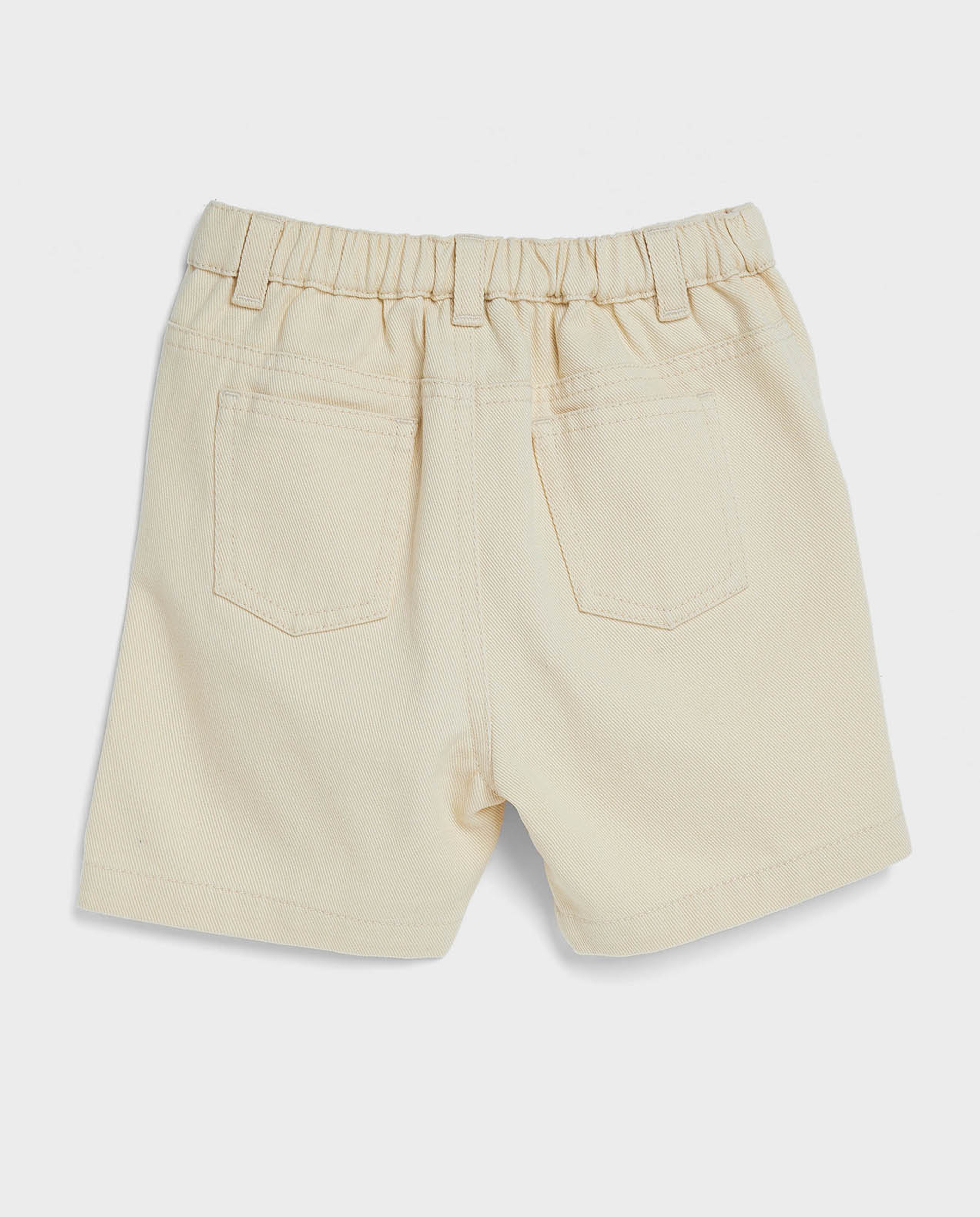 Solid Shorts with Button Closure