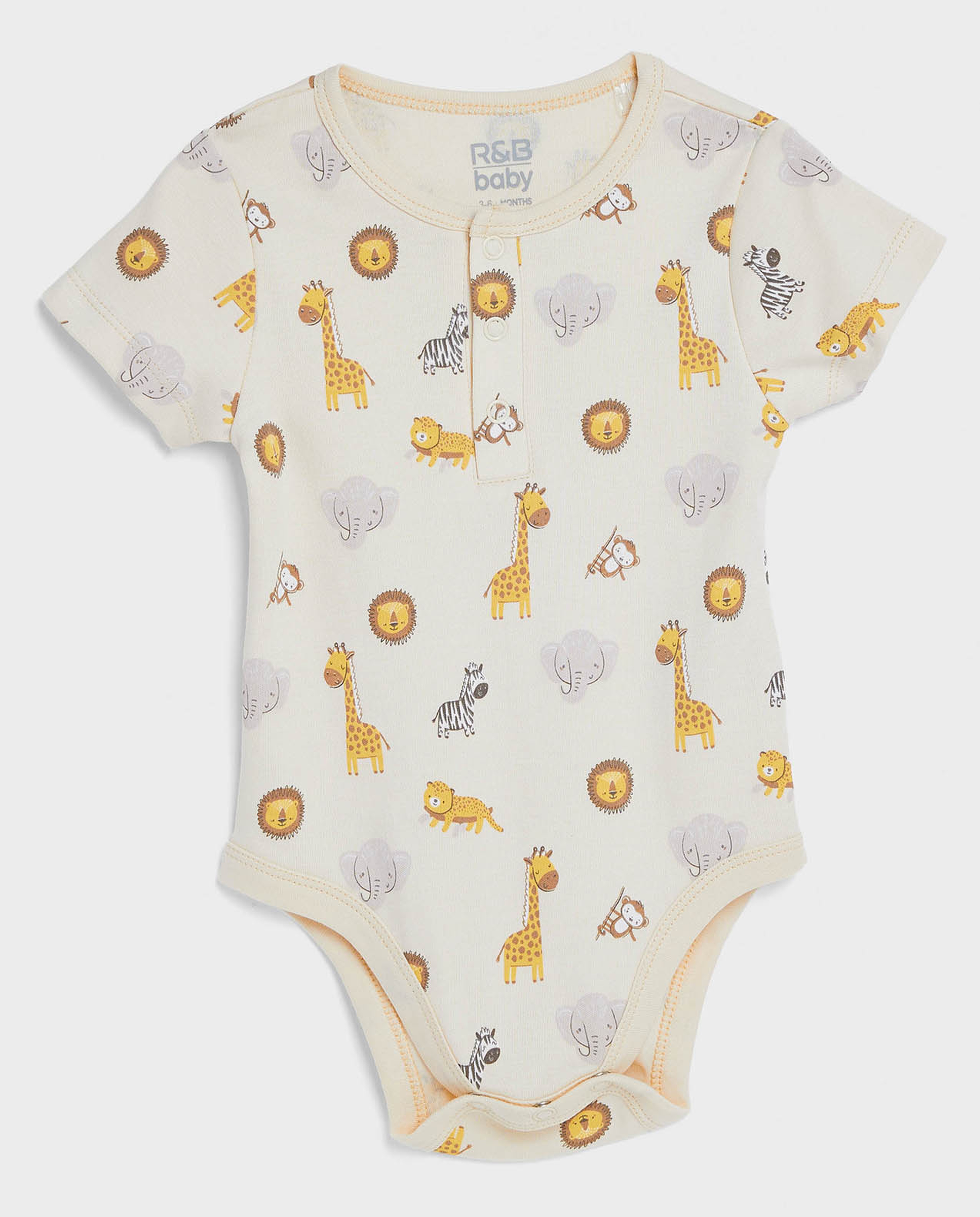 3 Pack Printed Bodysuits with Short Sleeves