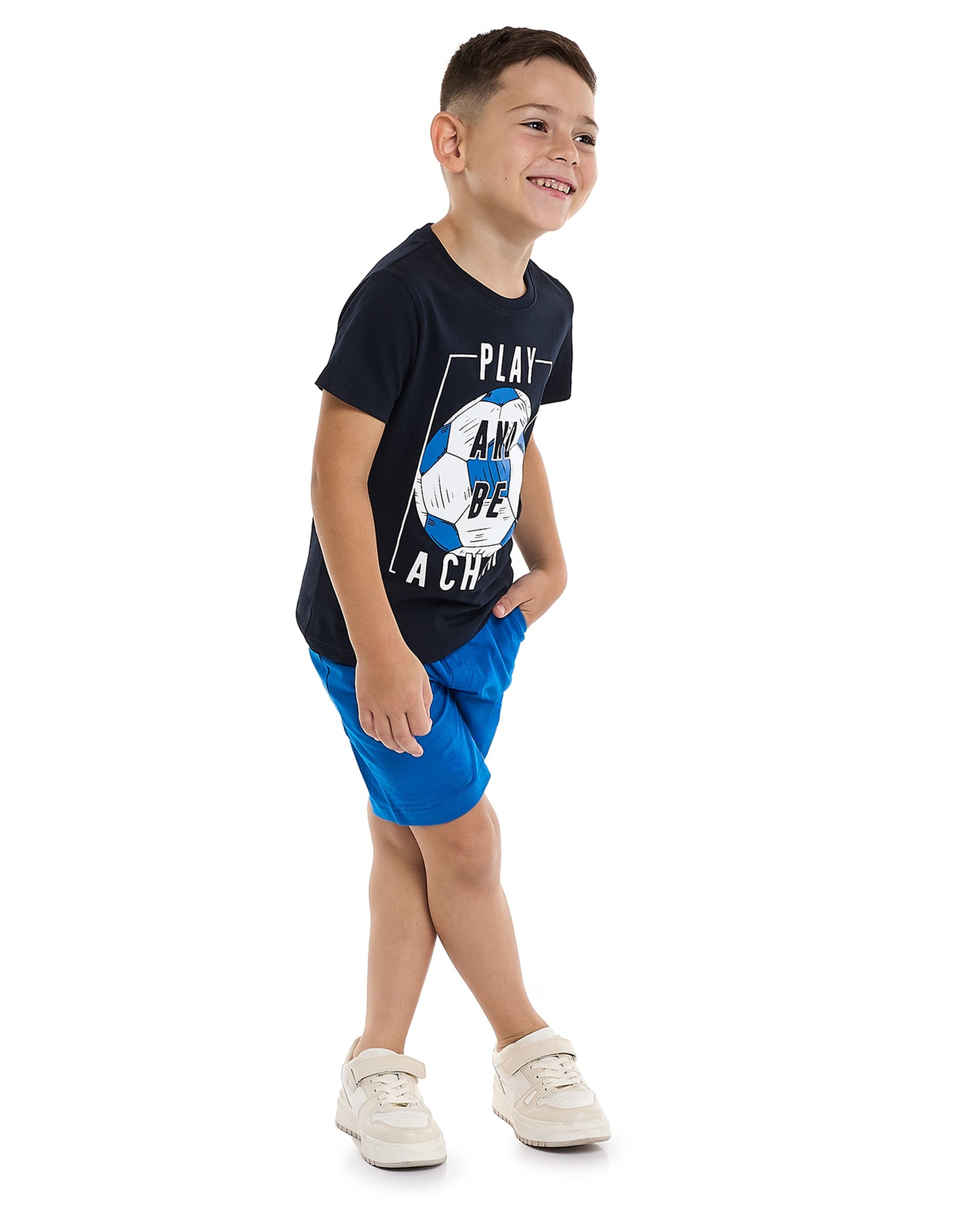 Printed T-Shirt with Crew Neck and Short Sleeves