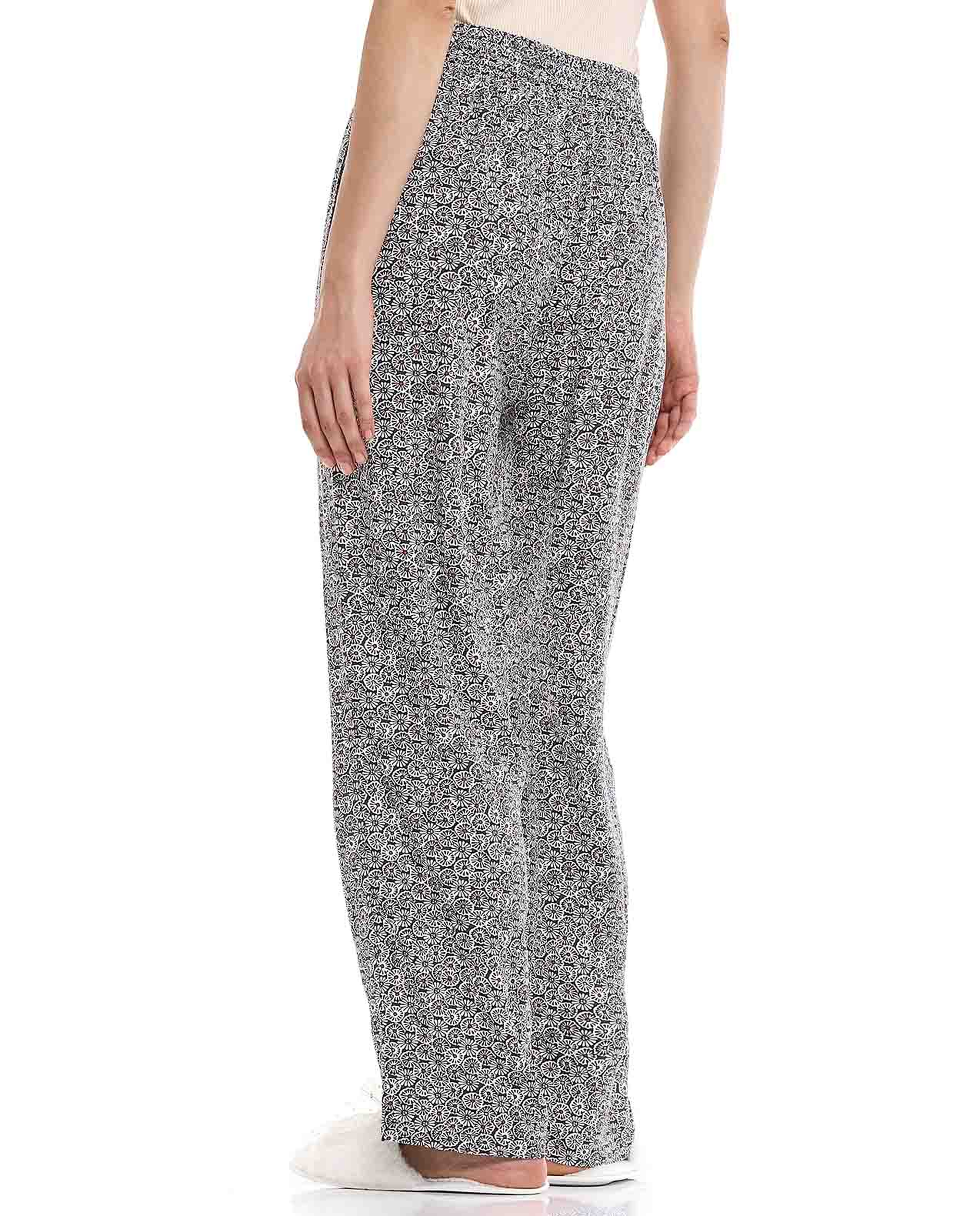 Printed Pyjama Pants with Drawstring Waist
