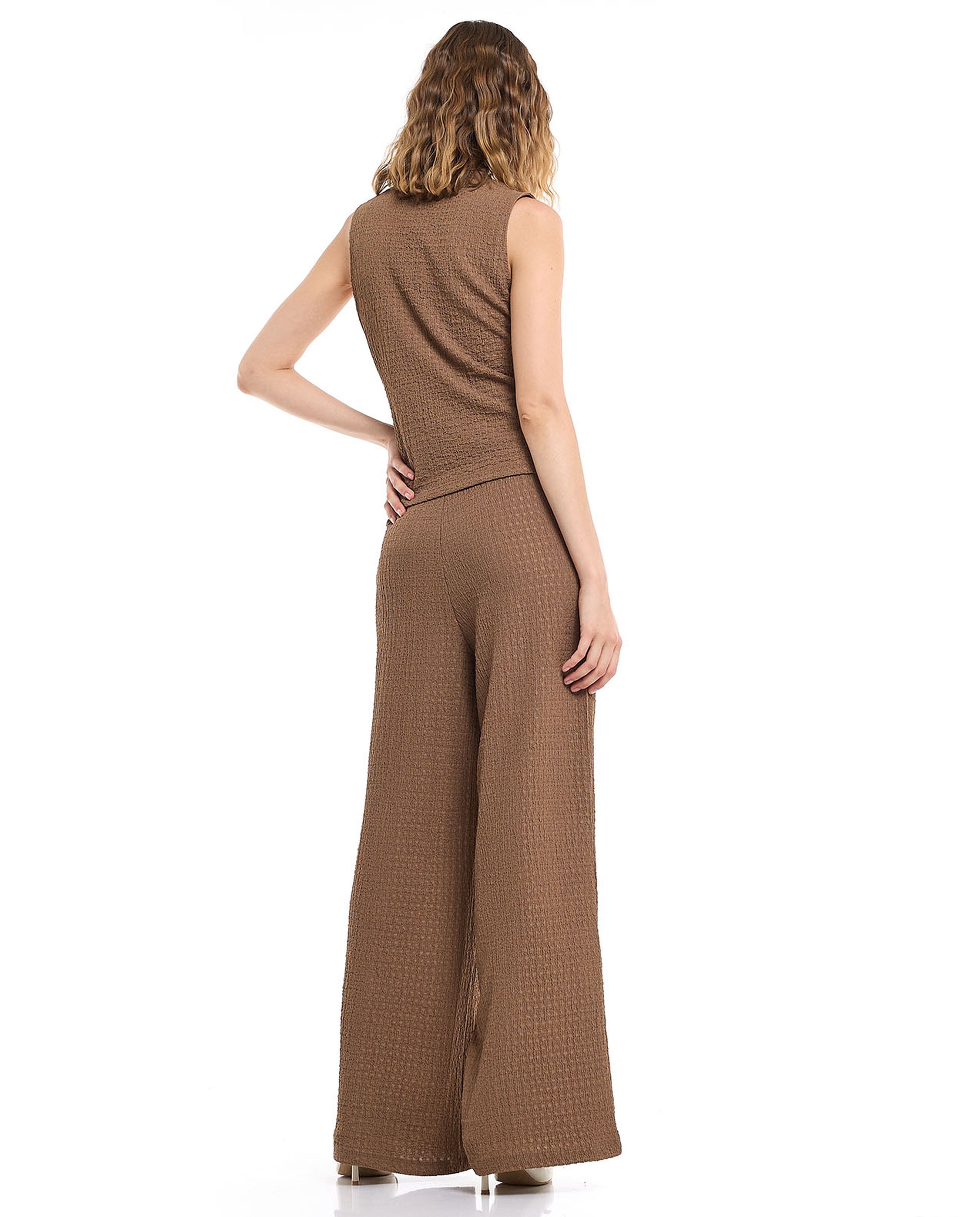 Textured Vest Top with V-Neck