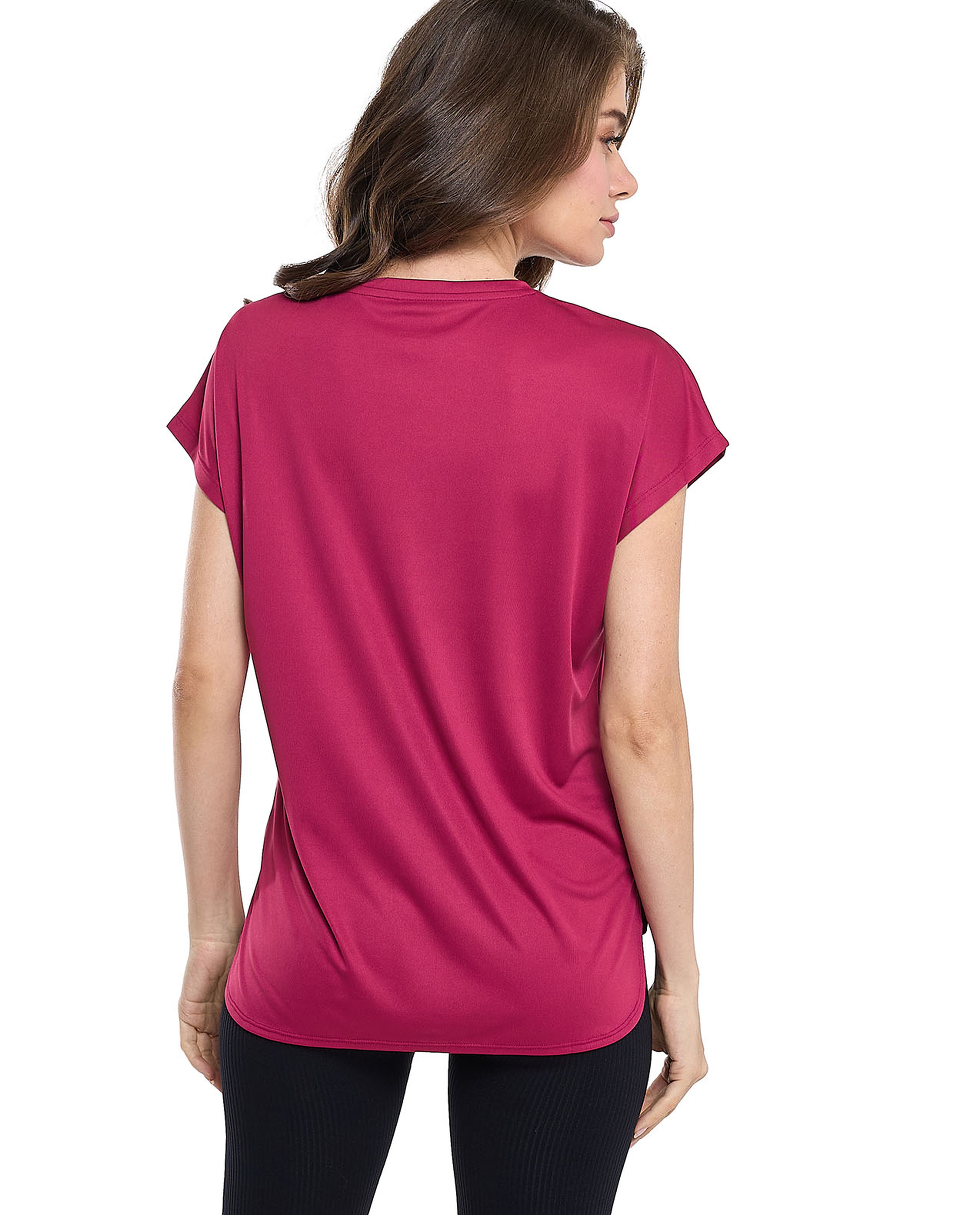 Printed Active T-Shirt with Crew Neck and Short Sleeves