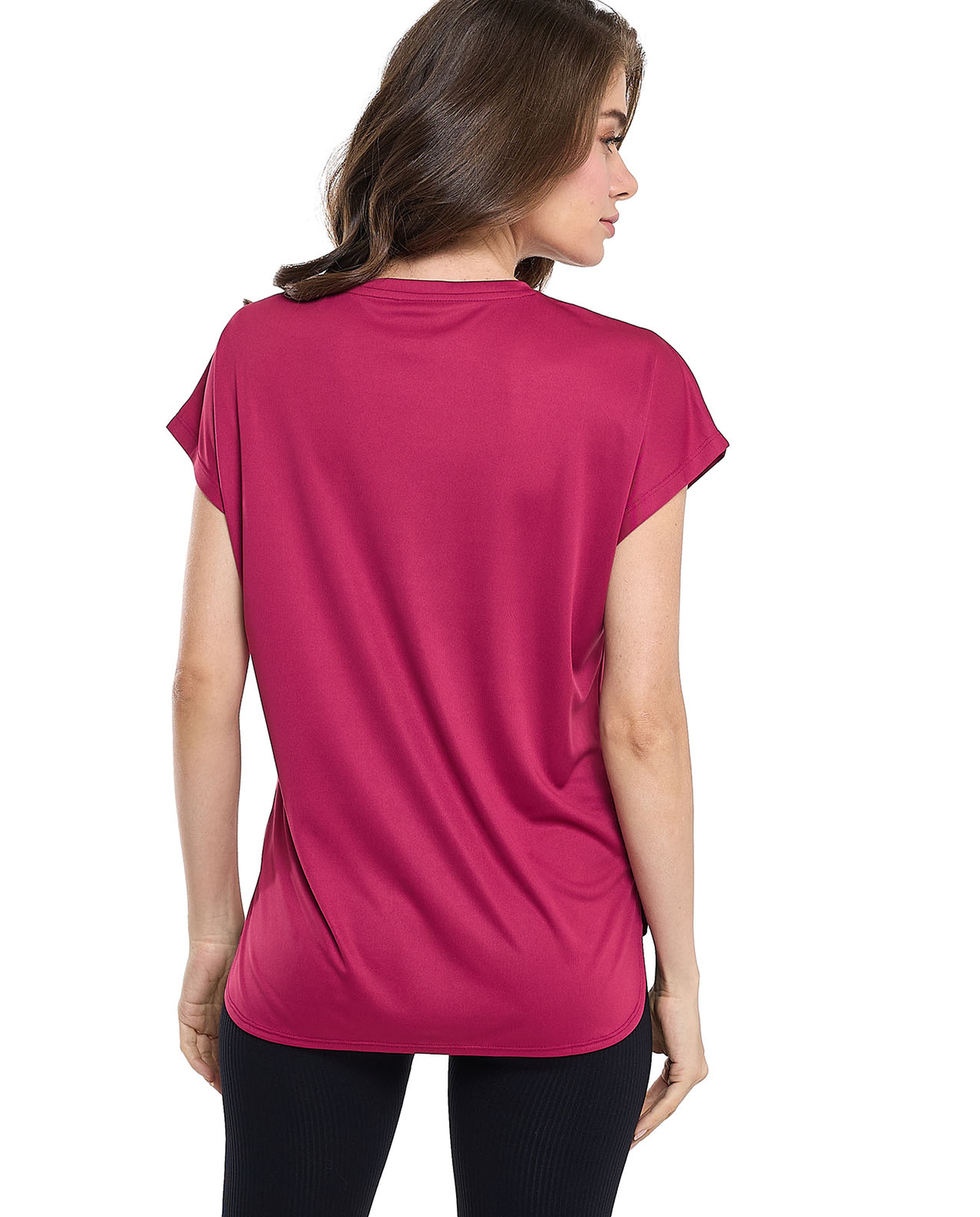 Printed Active T-Shirt with Crew Neck and Short Sleeves