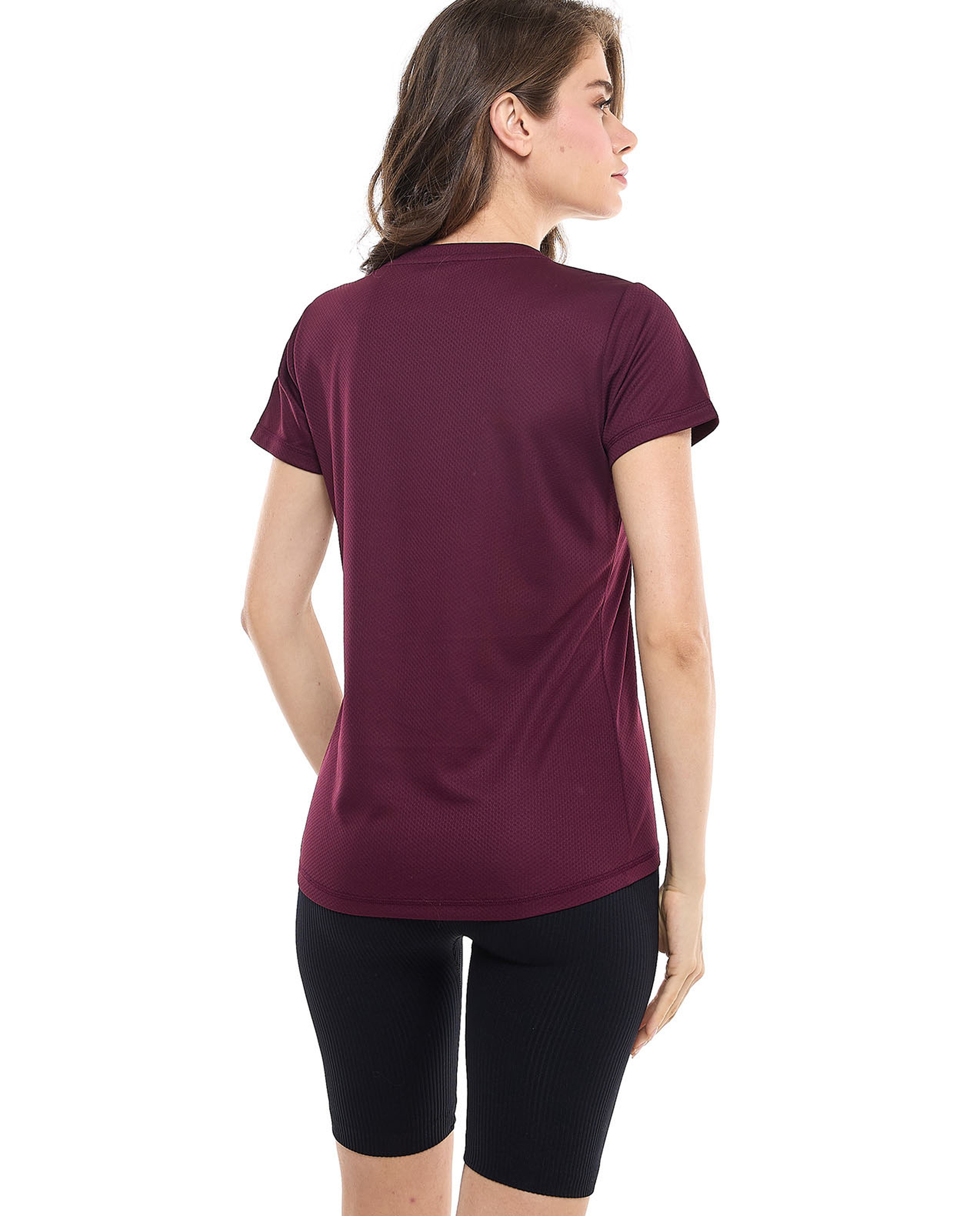 Printed Active T-Shirt with Crew Neck and Short Sleeves