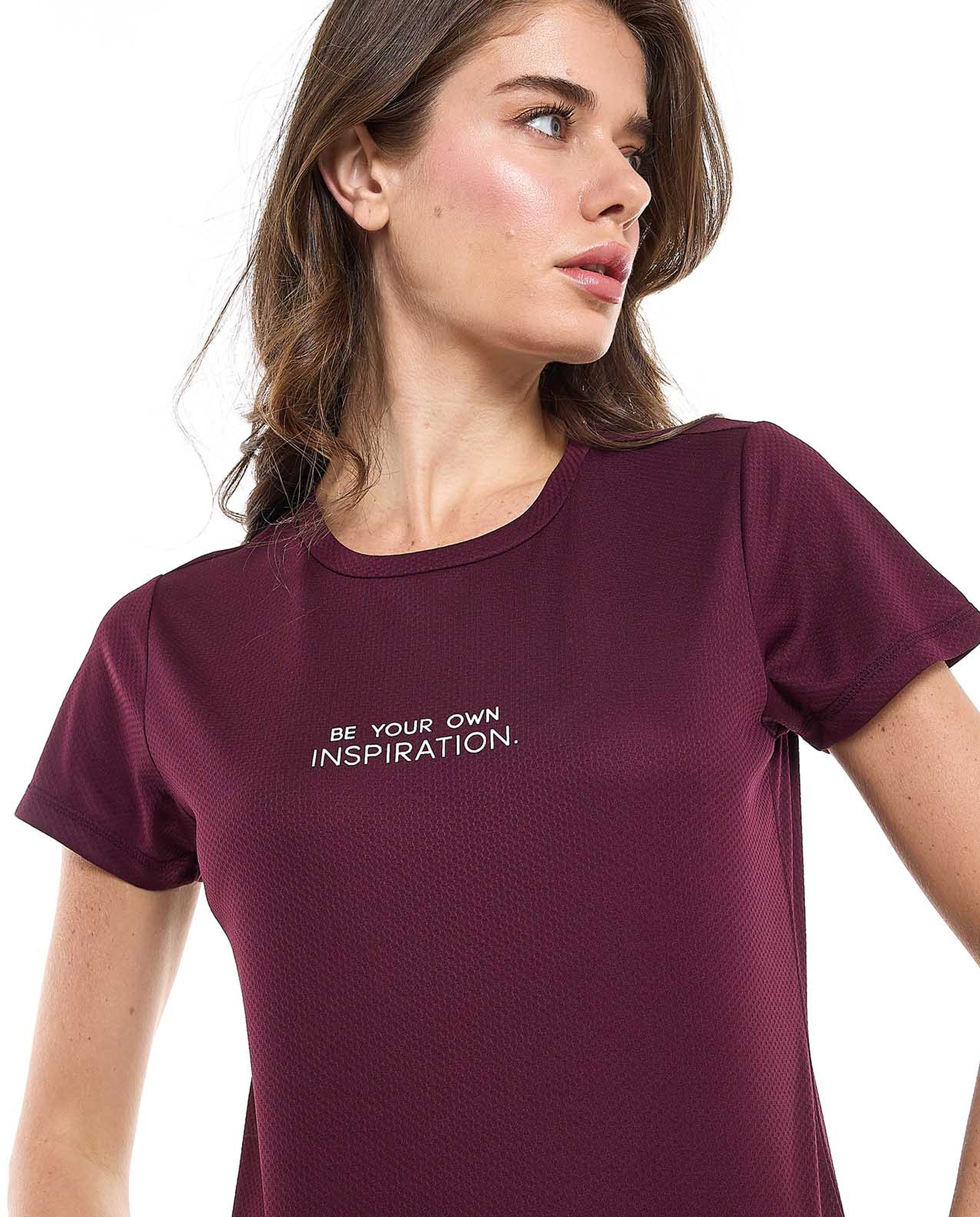 Printed Active T-Shirt with Crew Neck and Short Sleeves