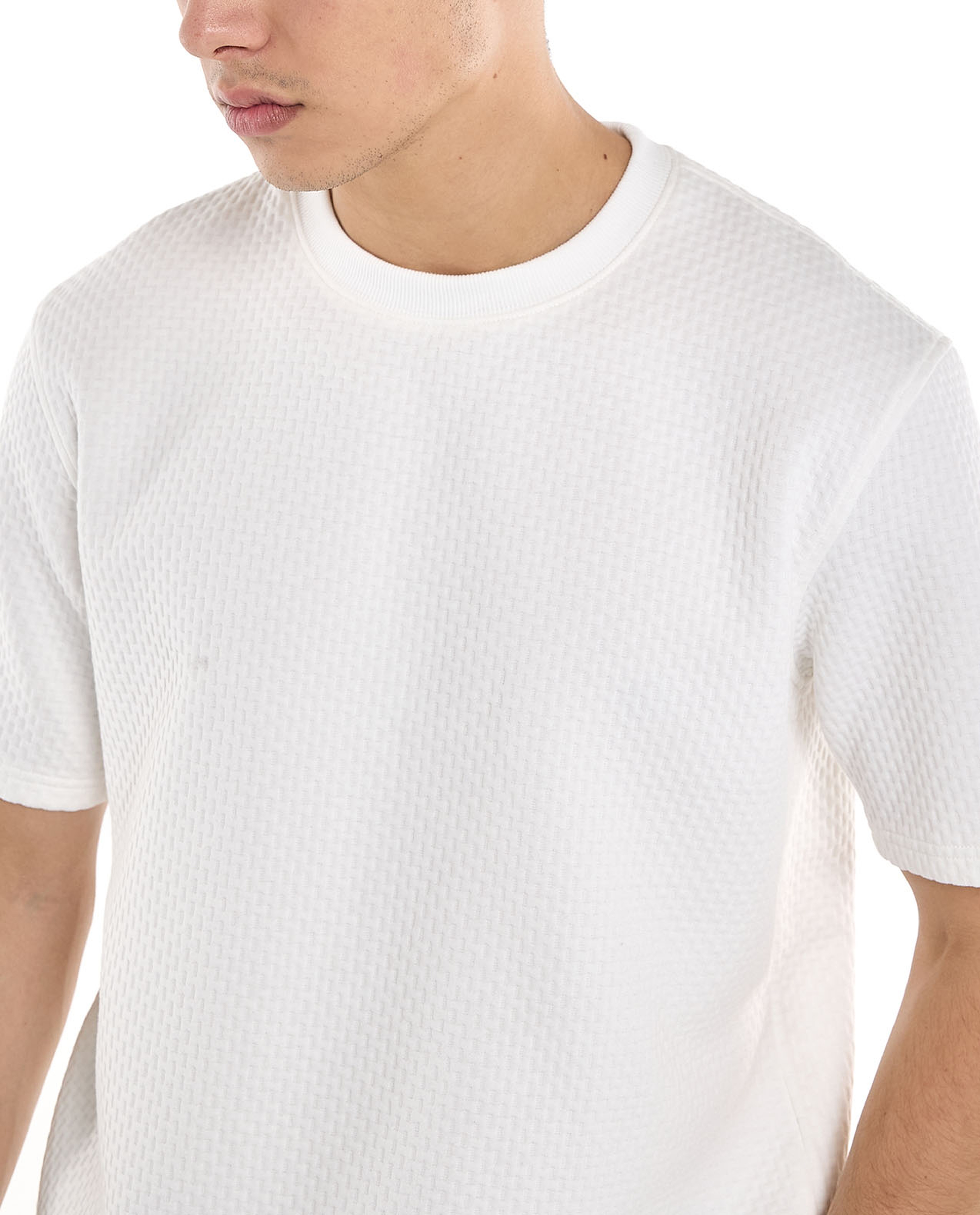 Solid T-Shirt with Crew Neck and Short Sleeves